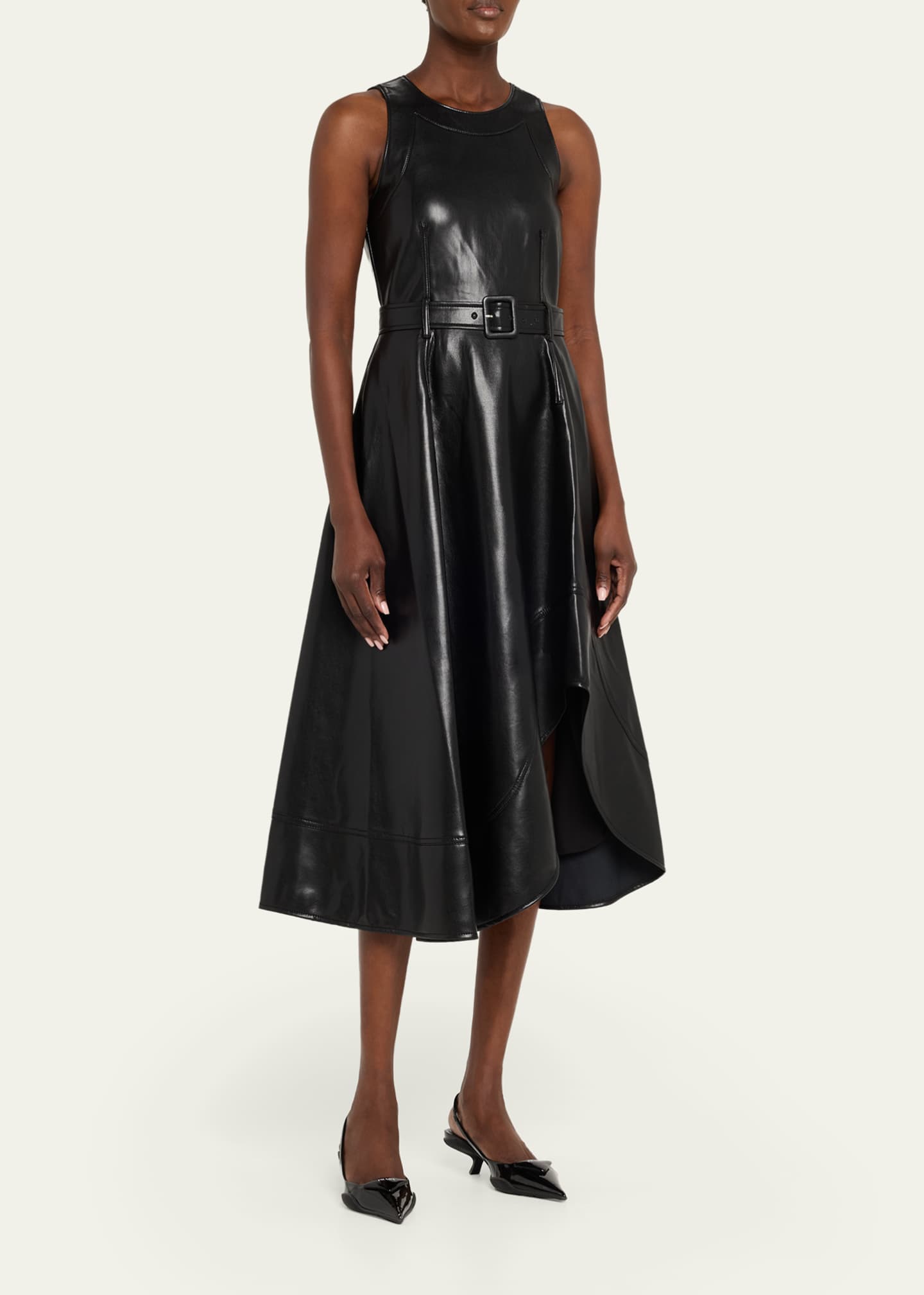 Cinq  Sept Vegan Leather Zelda Dress | Black | Size 2 | Shopbop