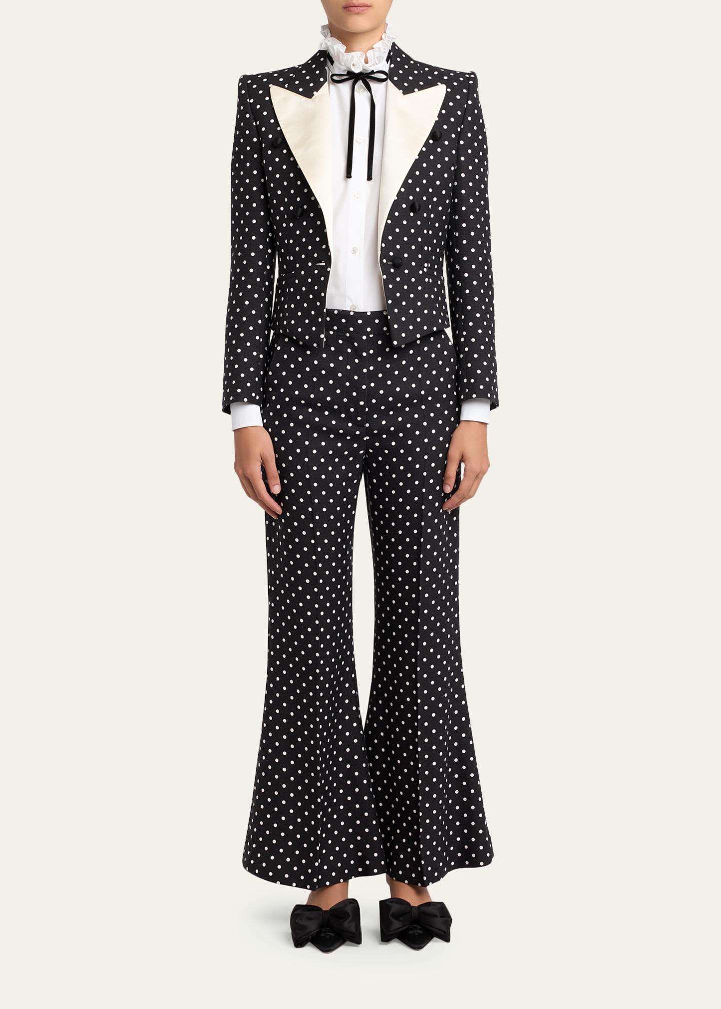 Valentino Garavani Polka-Dot Flare Pants - Bergdorf Goodman