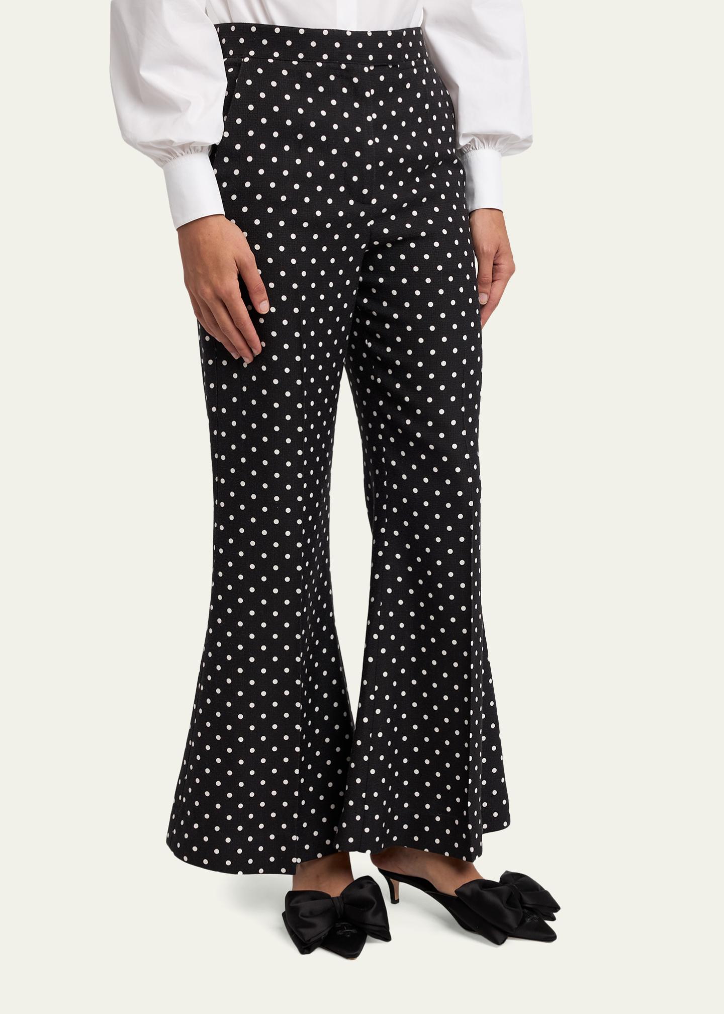 Valentino Garavani Polka-Dot Flare Pants - Bergdorf Goodman