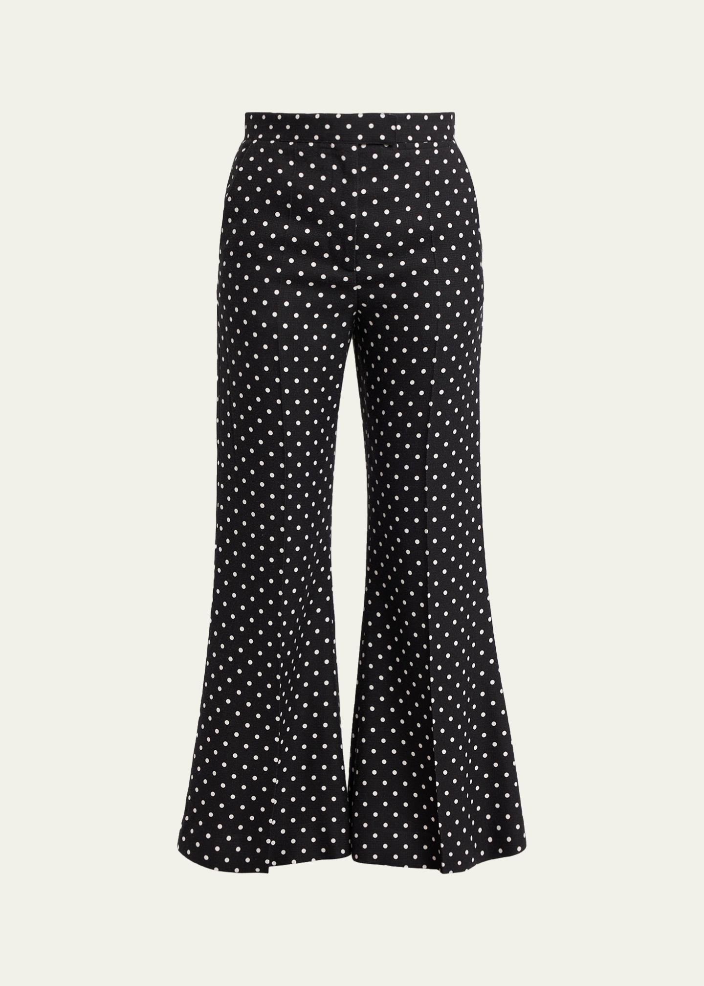 Valentino Garavani Polka-Dot Flare Pants - Bergdorf Goodman