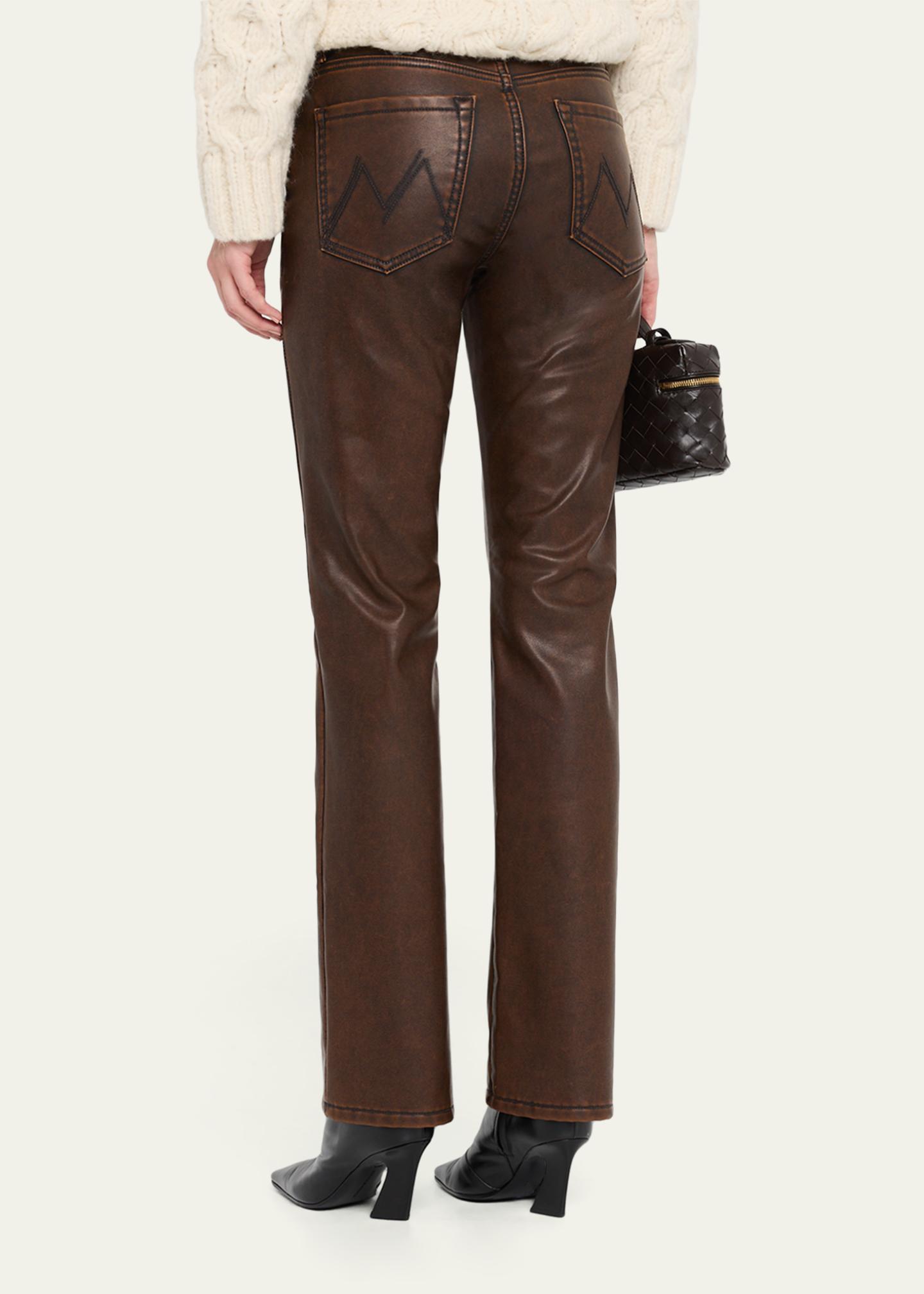 MOTHER The Insider Sneak Coated Jeans - Bergdorf Goodman