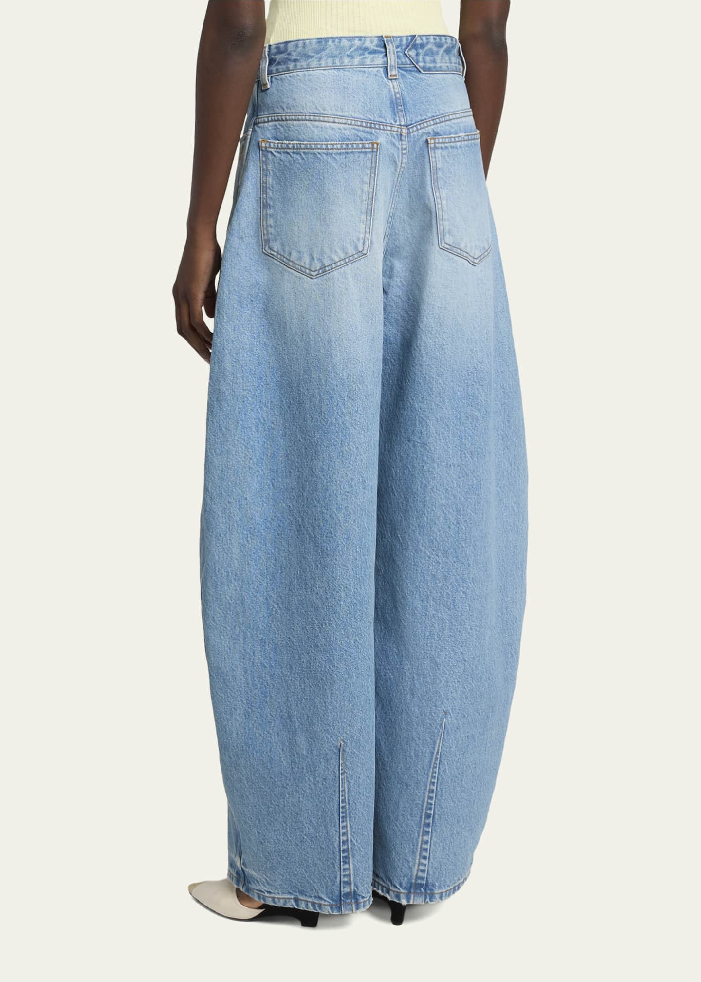 Jacquemus The Ovalo De-Nimes Denim Pants - Bergdorf Goodman