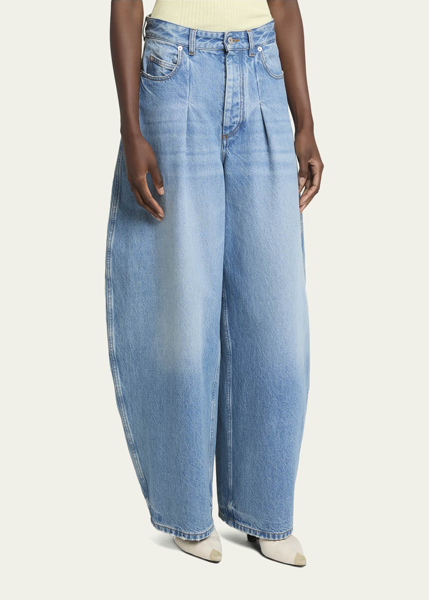 Jacquemus The Ovalo De-Nimes Denim Pants - Bergdorf Goodman