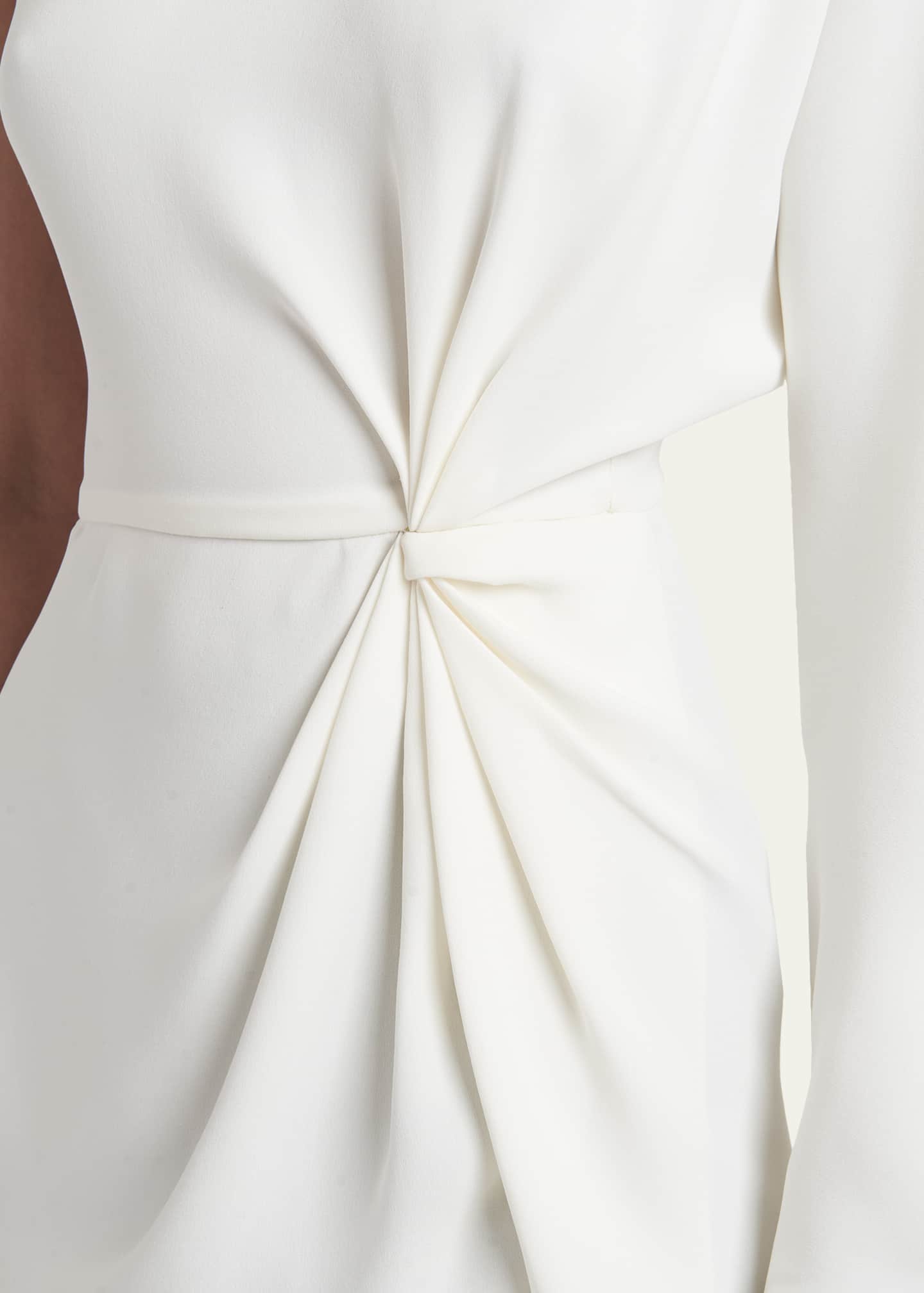 valentino white dress long sleeve Valentino Garavani Midi Crepe Couture Dress
