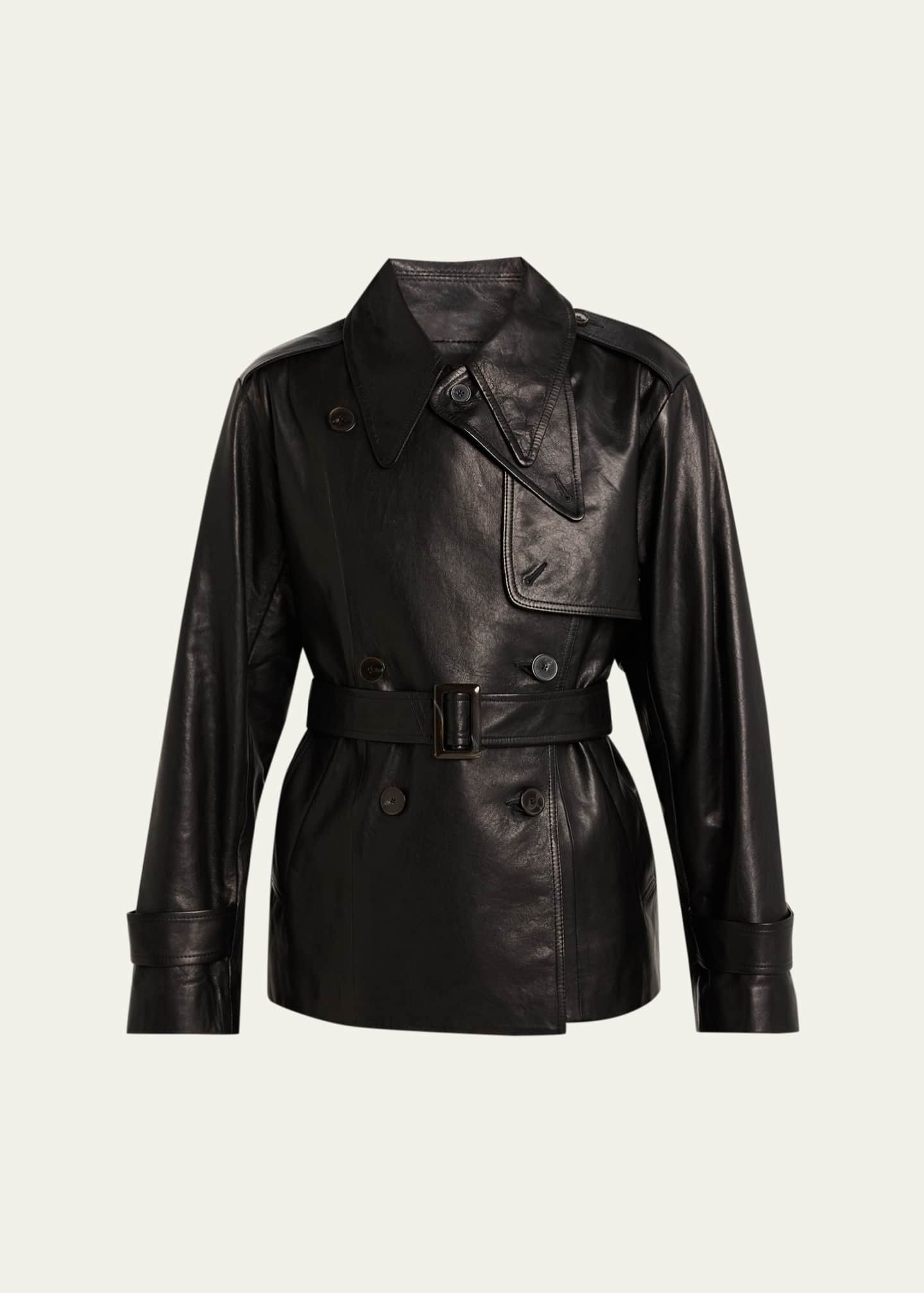 Heirlome Iggy Belted Leather Trench Jacket - Bergdorf Goodman