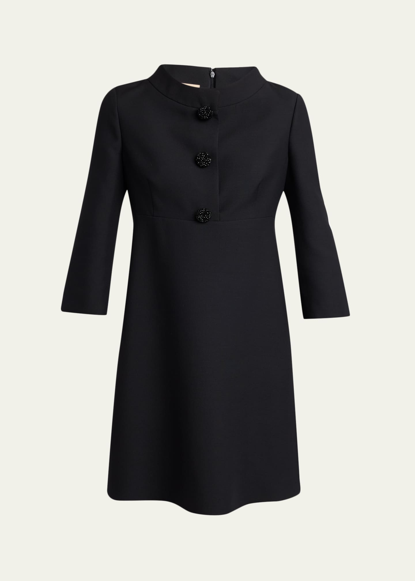 black 3 4 sleeve mini dress Plungey Long Sleeve Mini Shapewear Dress - Black main image 1