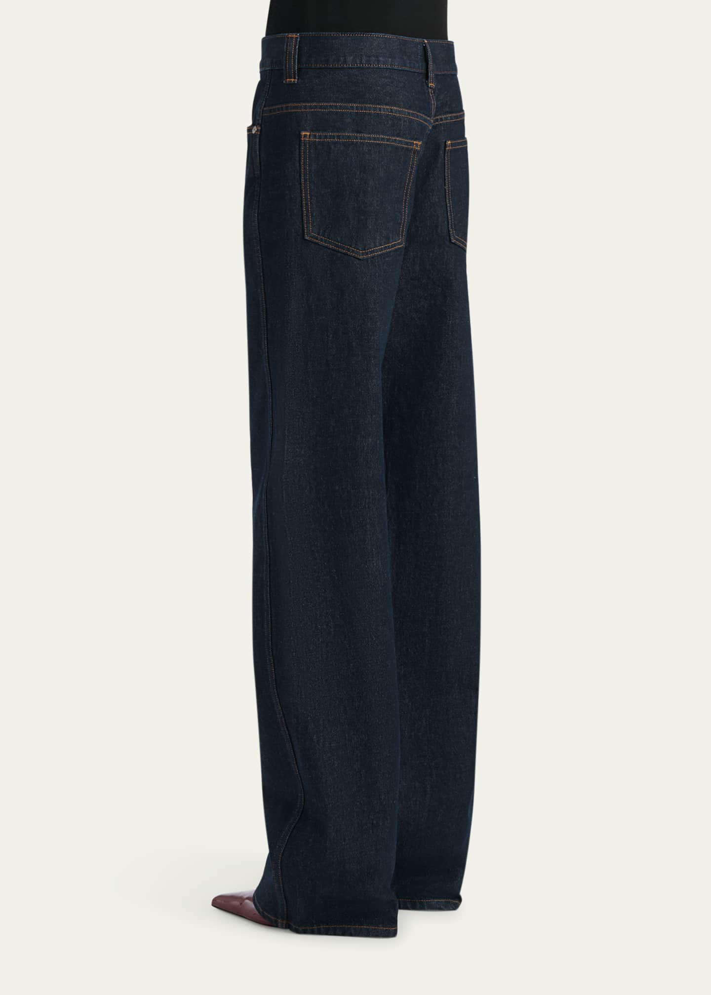 Bonnie Straight-Leg Cotton Denim Jeans