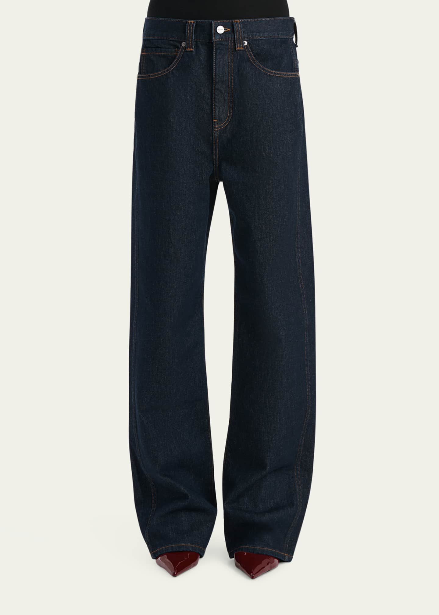 Bonnie Straight-Leg Cotton Denim Jeans