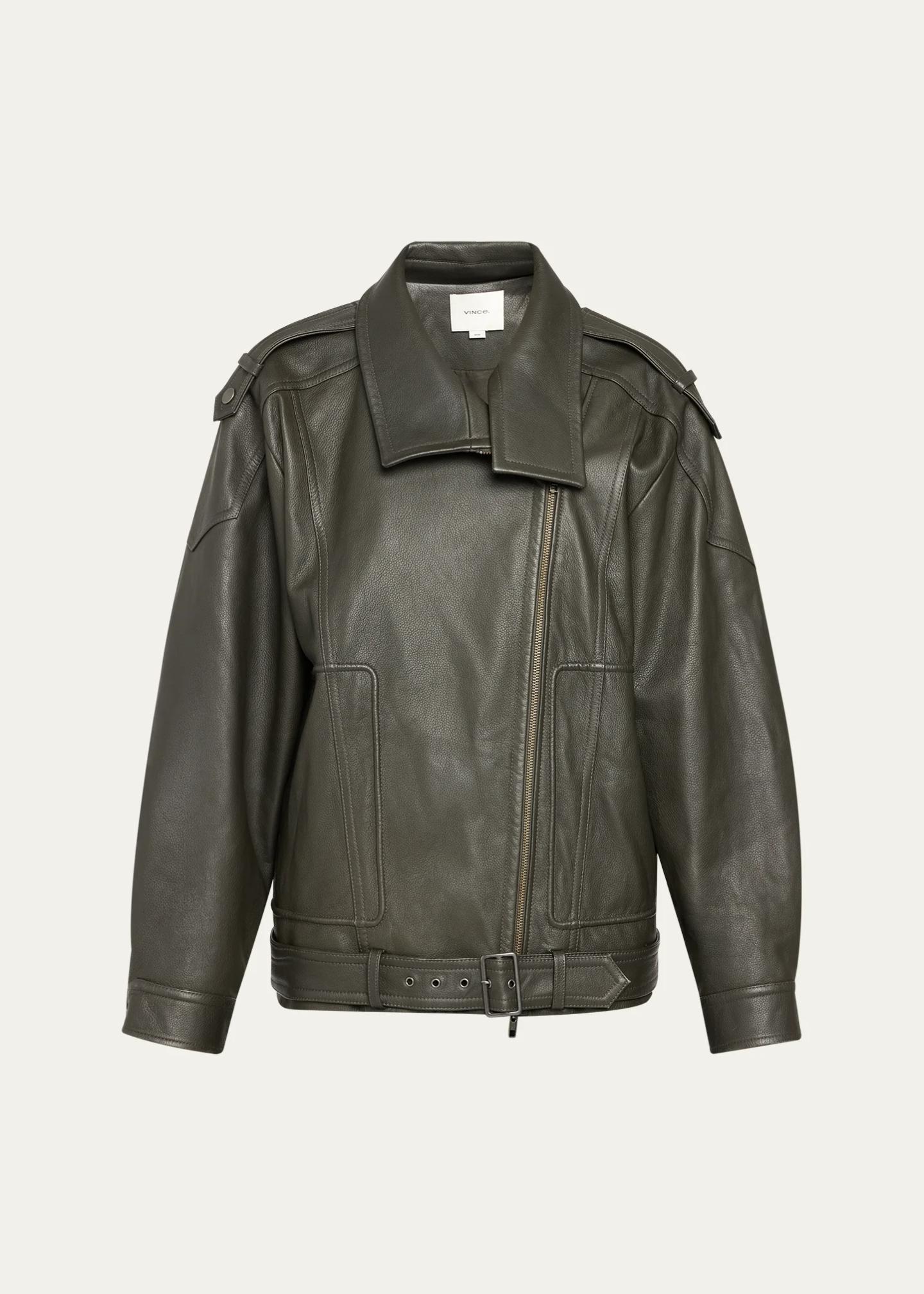 ミュージシャン LONG AVIATOR JACKET Vince Oversized Leather Aviator Jacket - Bergdorf Goodman