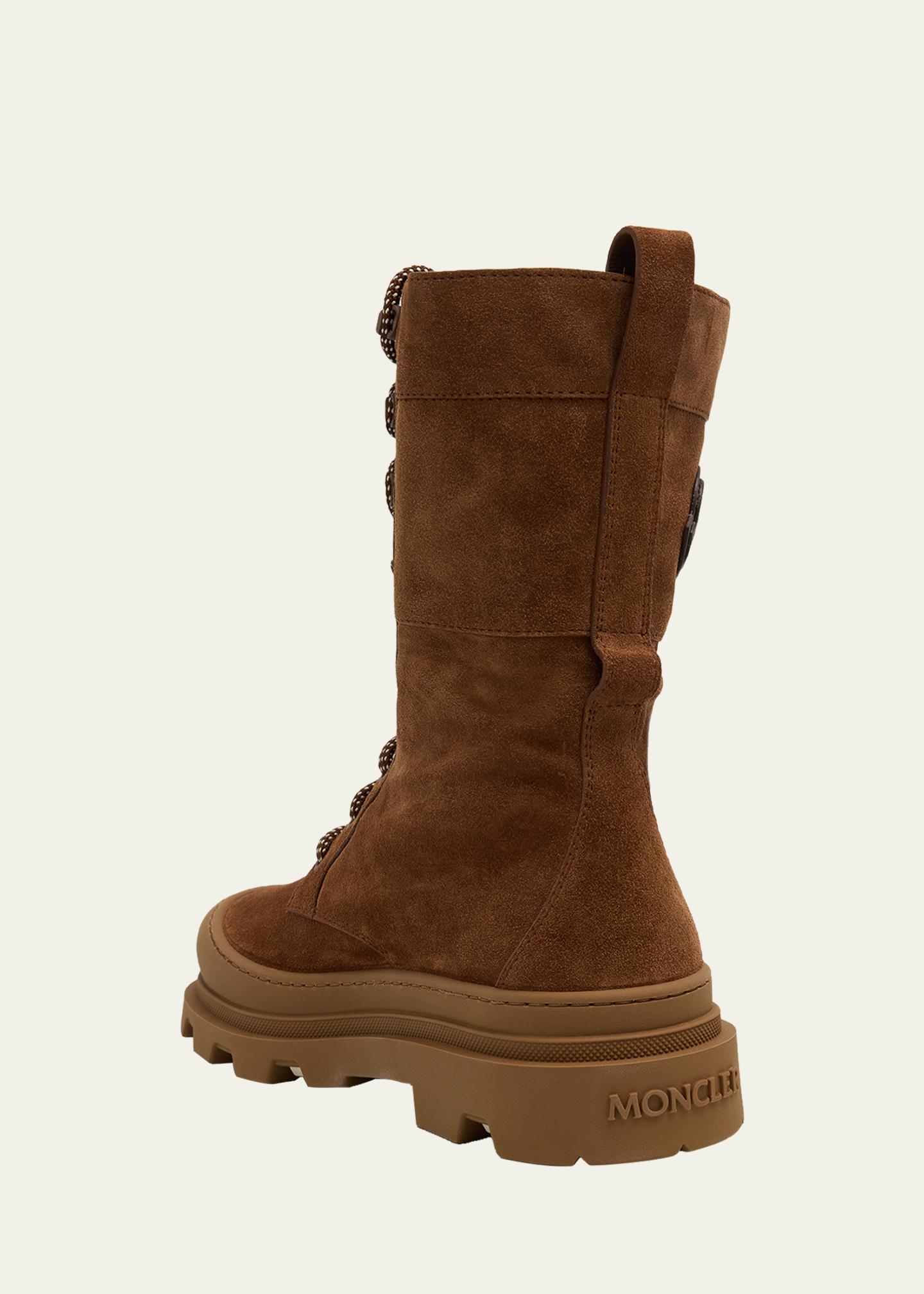 Moncler chocolate brown suede boot Dark Brown Peak Path Suede Lace-Up Boots - Boots for Men  main image 2