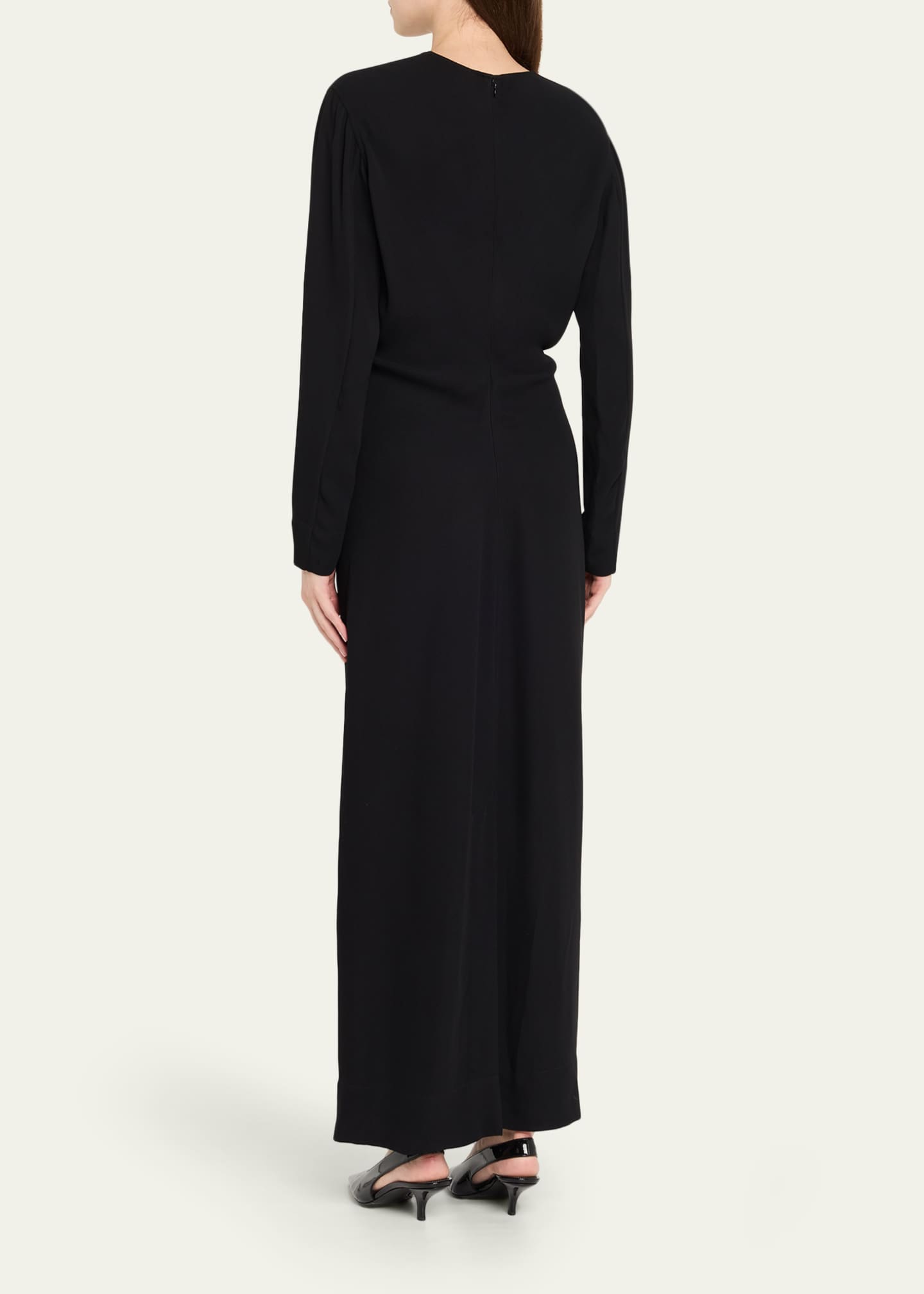 knee length dresses for ladies Slouch waist dress pearl  TOTEME