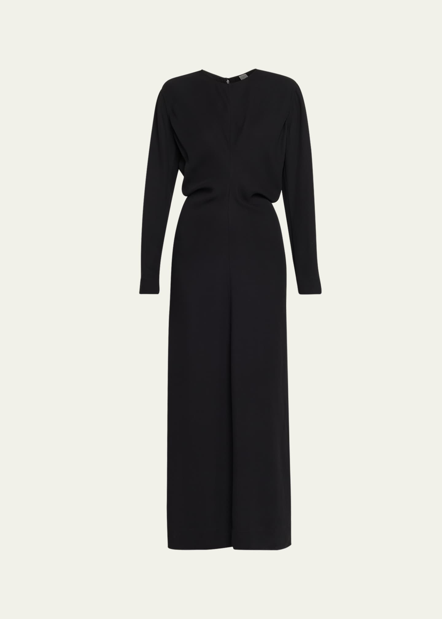 Toteme Slouch Waist Long-Sleeve Ankle Dress - Bergdorf Goodman