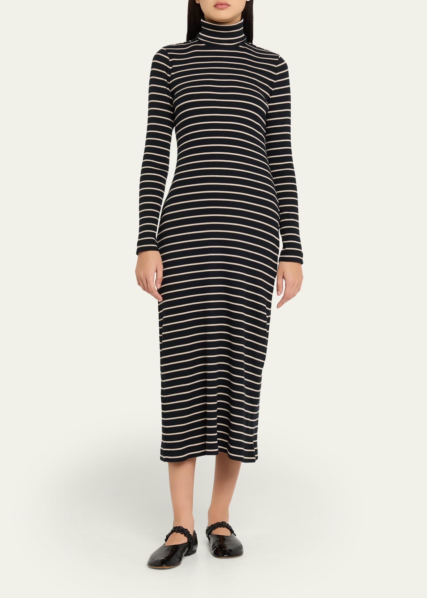 Proenza Schouler White Label Frances Stripe Rib-Knit Turtleneck 