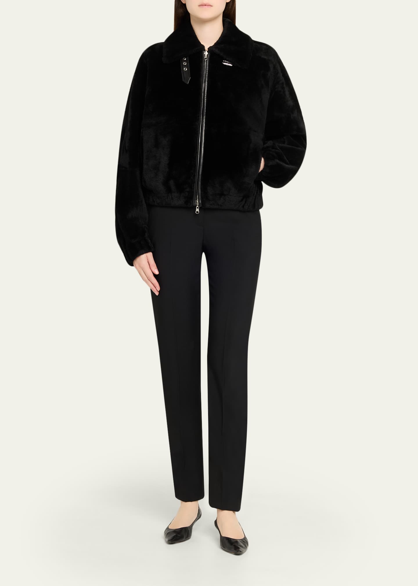 Helmut Lang Reversible Shearling Bomber Jacket - Bergdorf Goodman