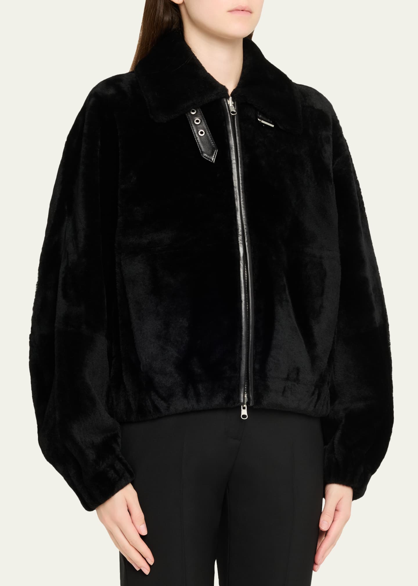 Helmut Lang Reversible Shearling Bomber Jacket - Bergdorf Goodman