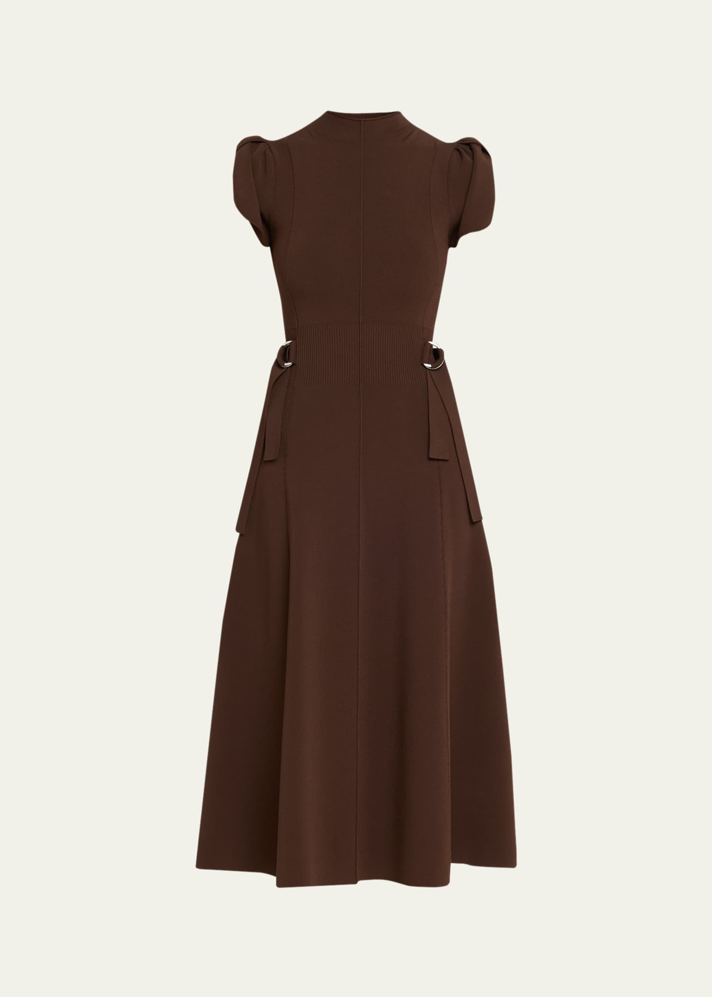 3.1 Phillip Lim Tulip-Sleeve Compact Rib Midi Dress - Bergdorf Goodman