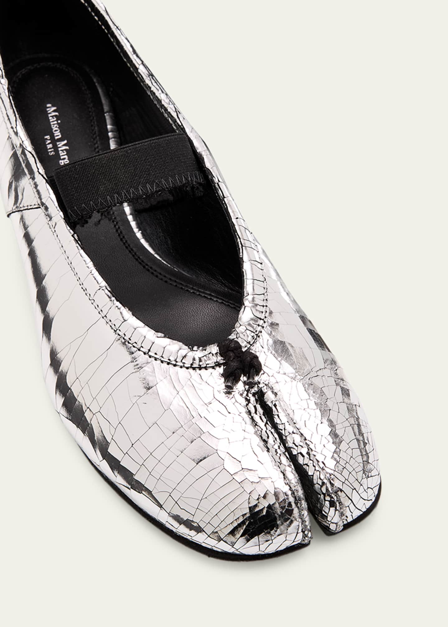 Maison Margiela Tabi Broken Mirror Leather Ballerina Flats