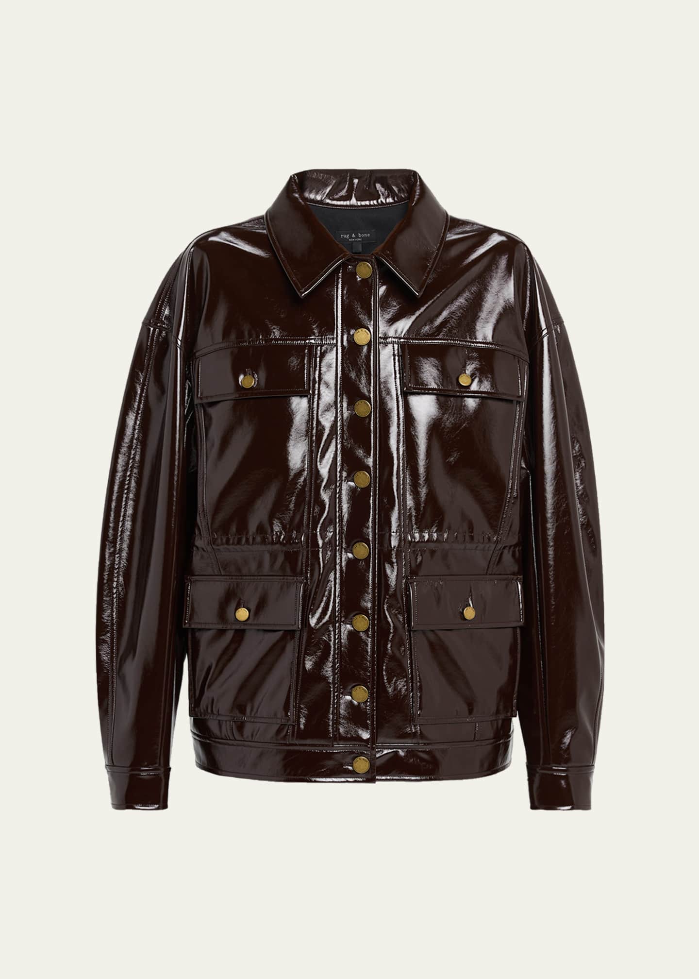 Rag & Bone Amy Faux Patent Leather Jacket - Bergdorf Goodman
