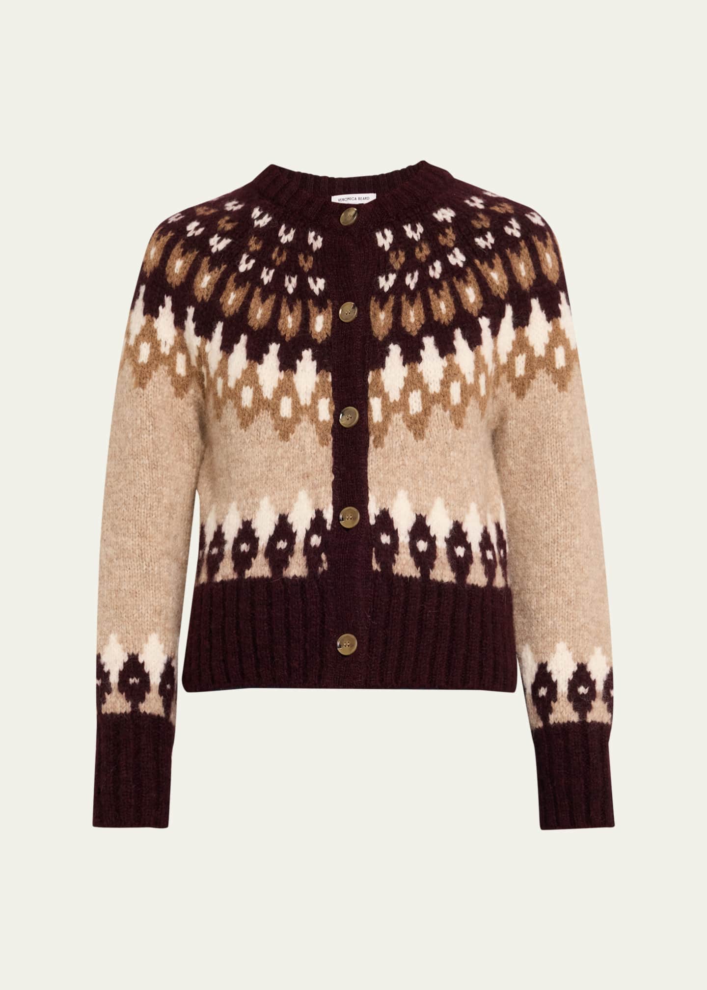 Veronica Beard Christina Fairisle Cardigan - Bergdorf Goodman