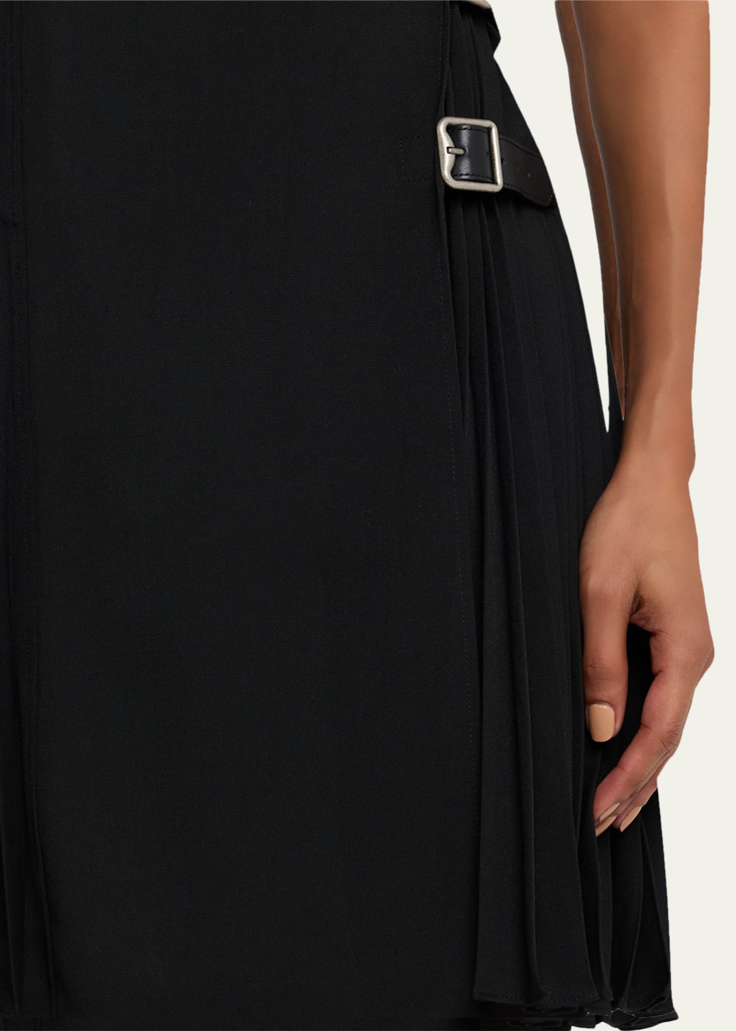 Burberry Ada Pleated Wrap Mini Dress - Bergdorf Goodman