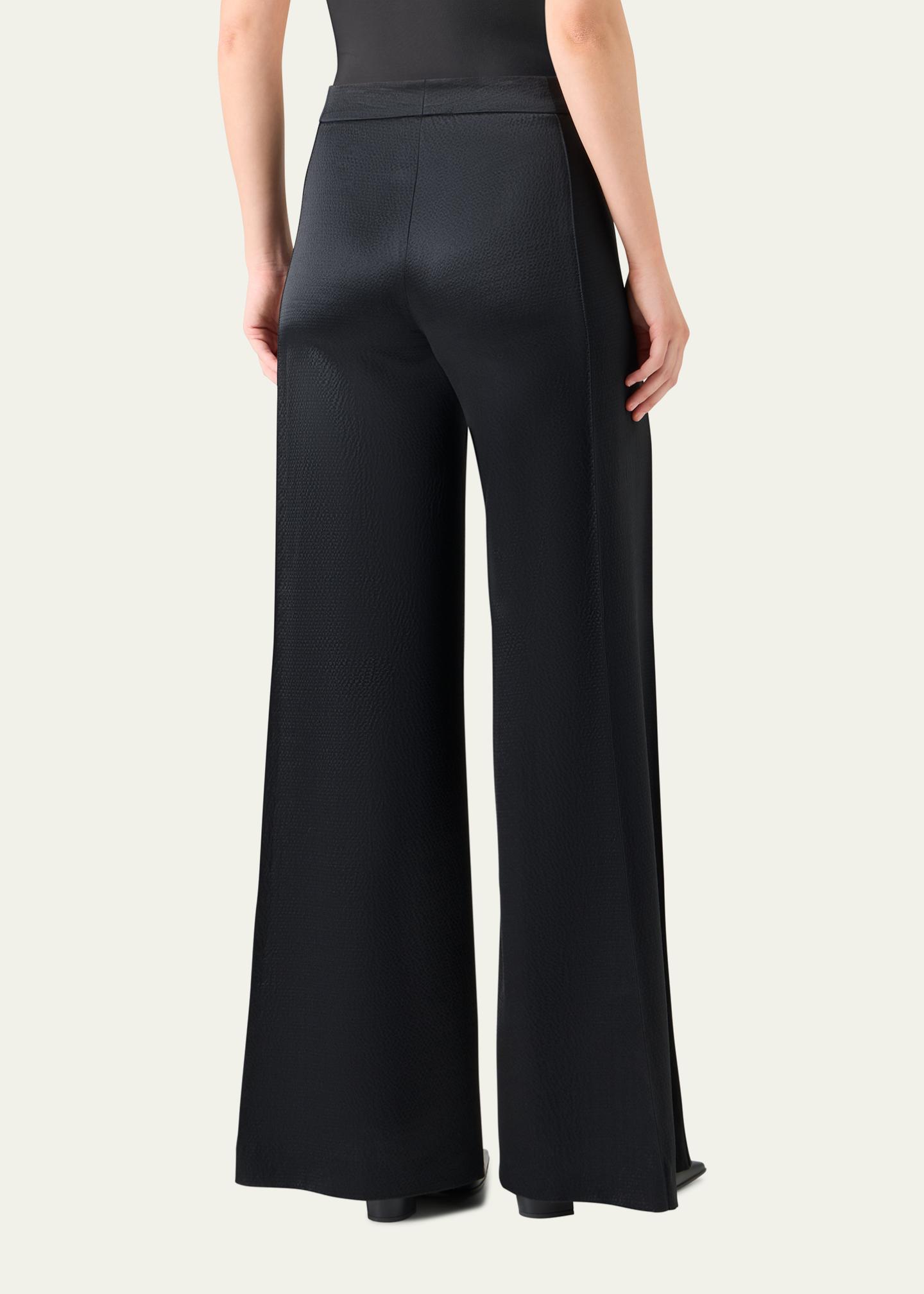 Akris Celeste Wool Silk Wide-Leg Pants - Bergdorf Goodman