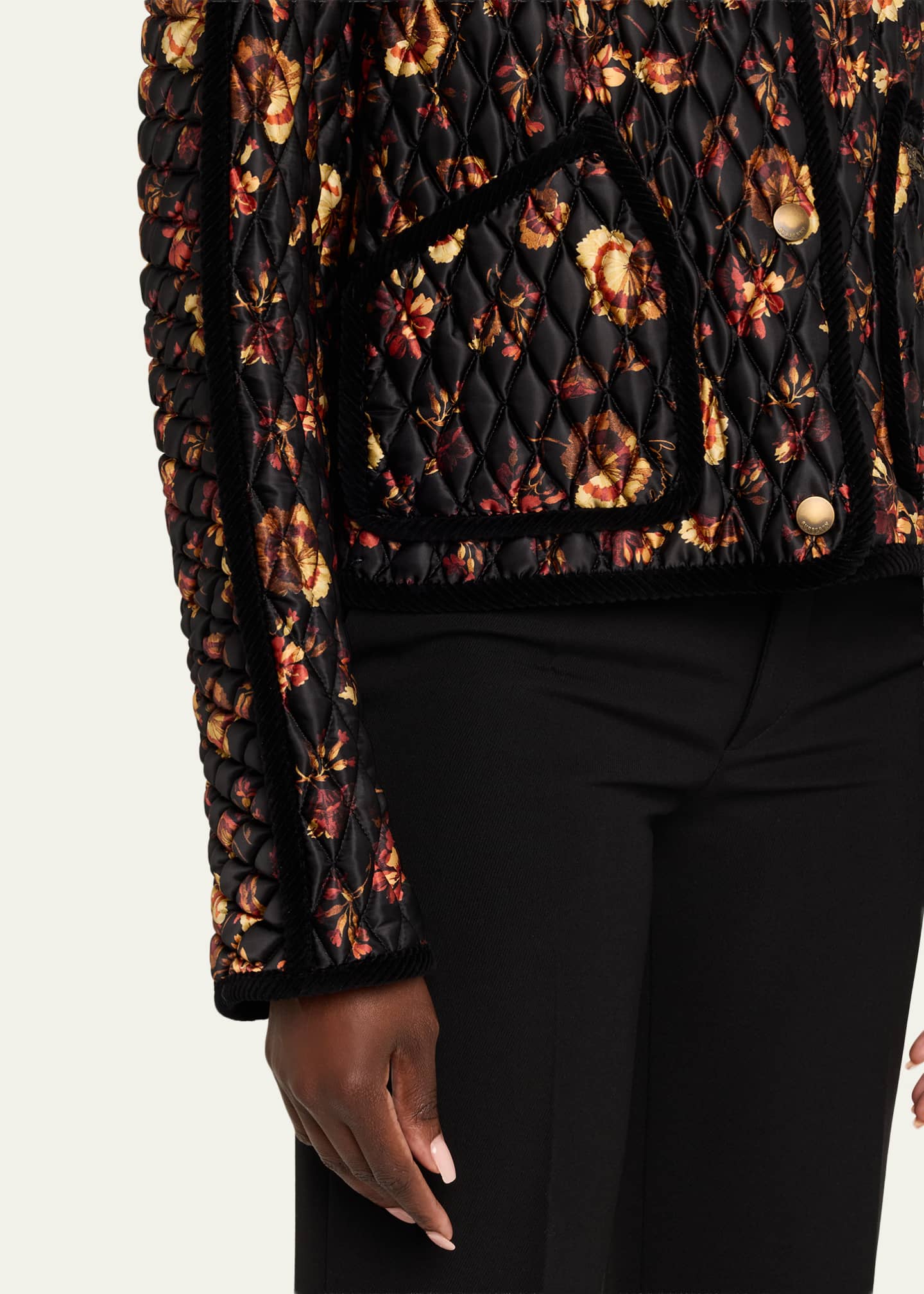 Burberry Floriston Corduroy-Trim Quilted Barn Jacket - Bergdorf
