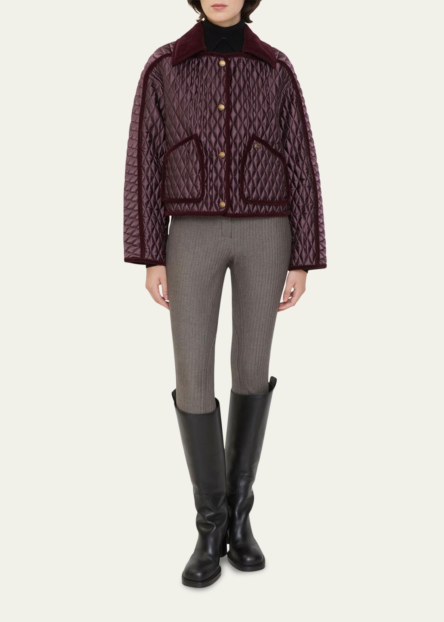 Burberry Floriston Corduroy-Trim Quilted Barn Jacket - Bergdorf
