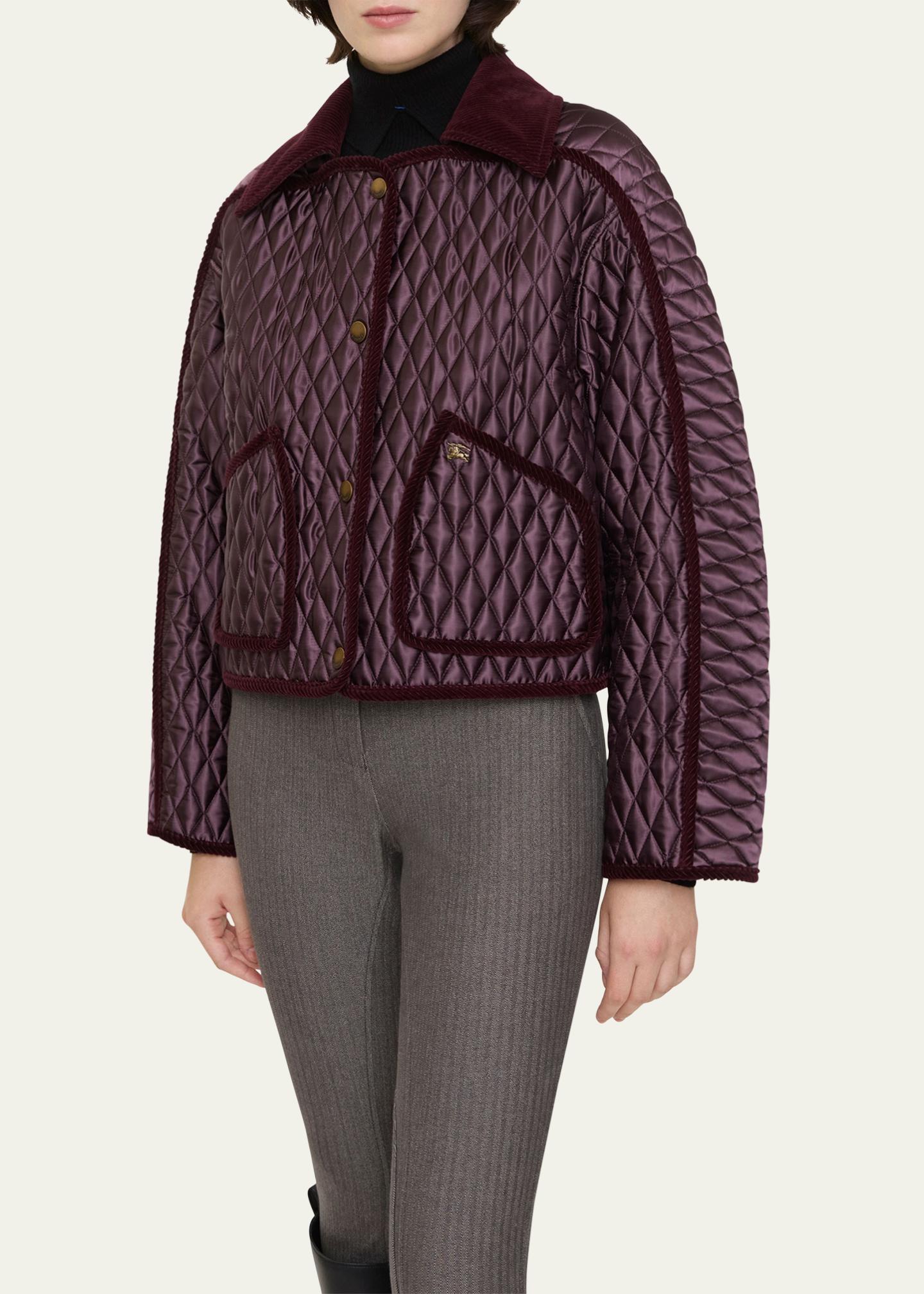 Burberry Floriston Corduroy-Trim Quilted Barn Jacket - Bergdorf 