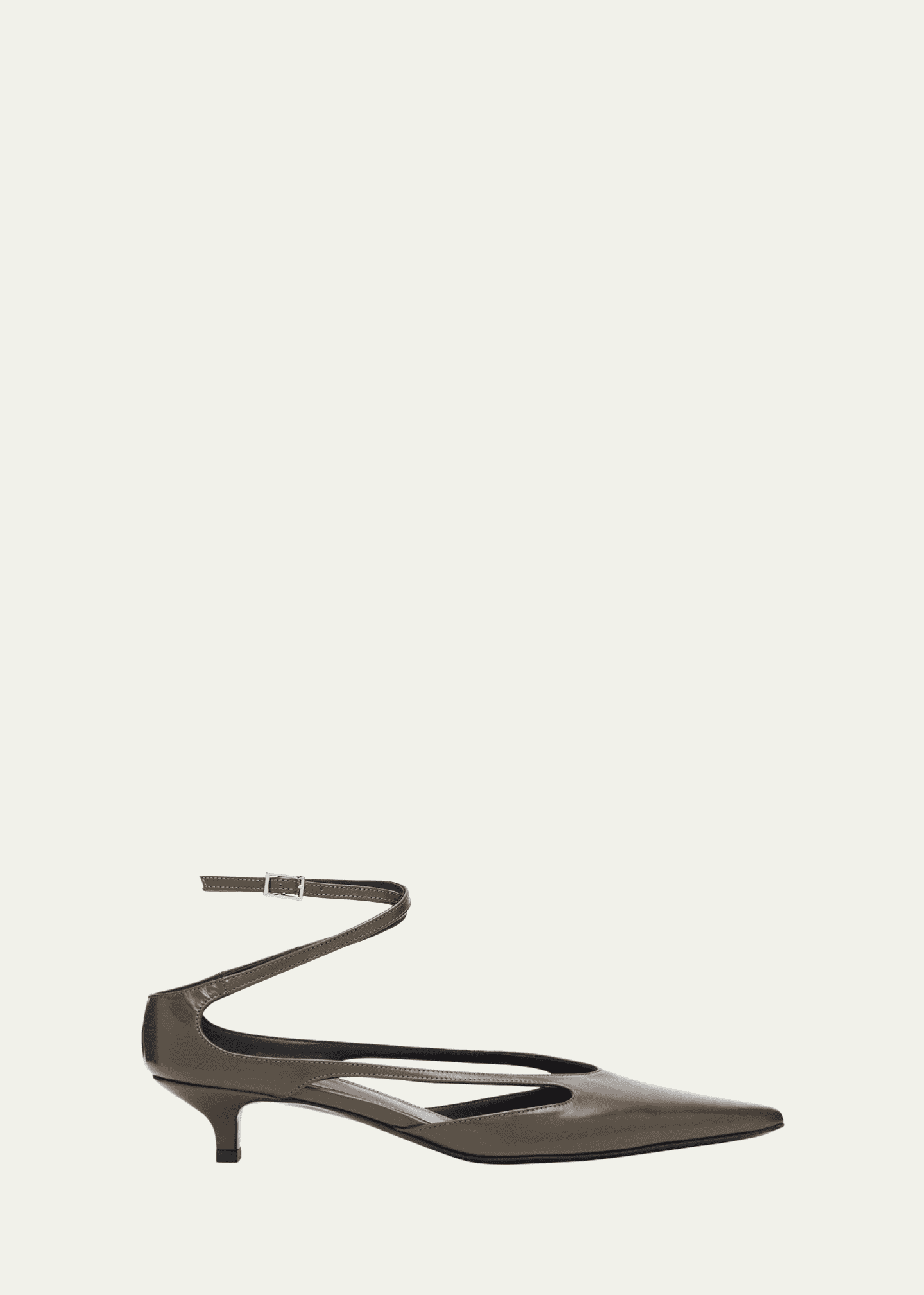 Toteme Cutout Leather Kitten-Heel Pumps - Bergdorf Goodman