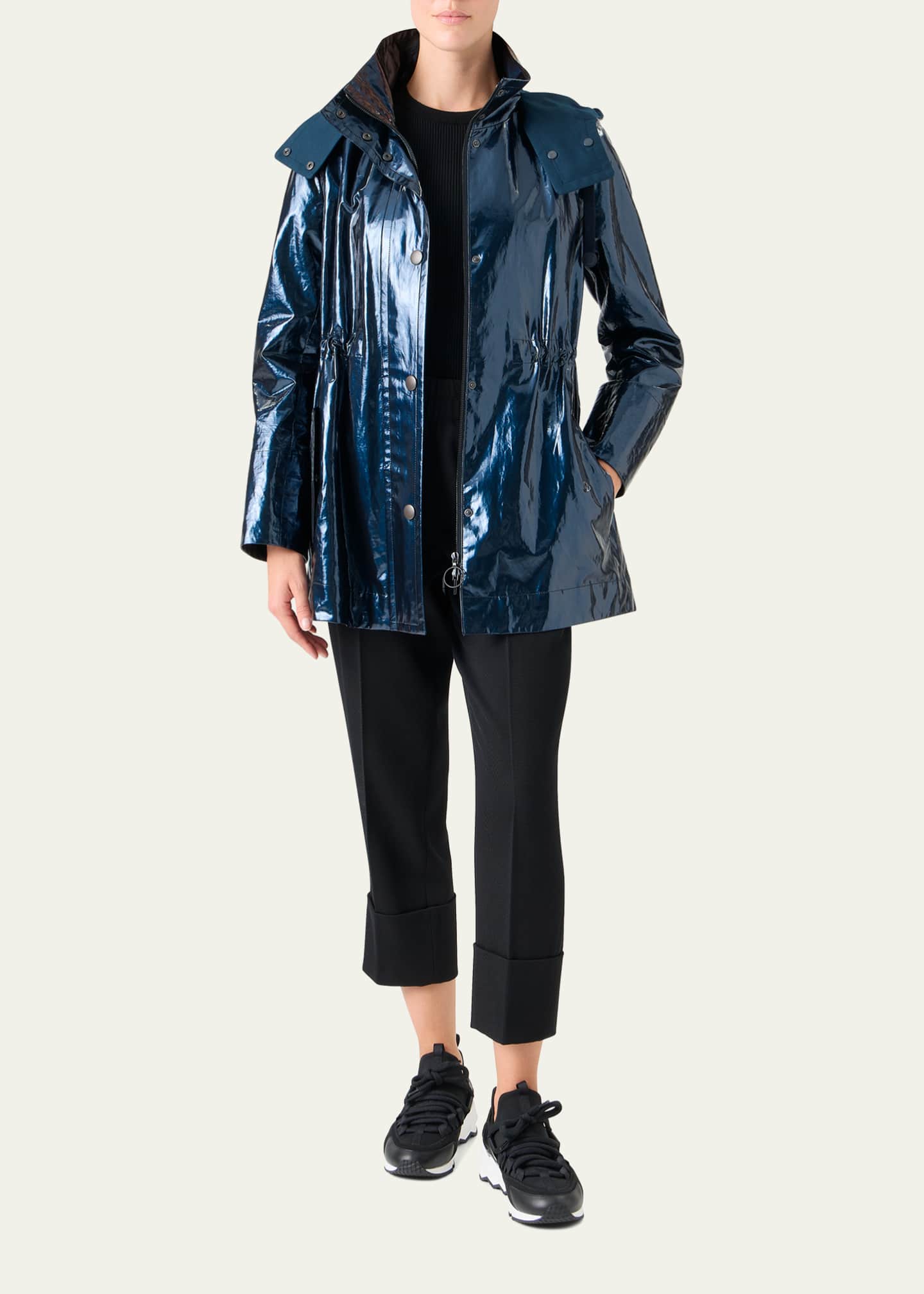 Akris punto Lacquered Short Parka Jacket - Bergdorf Goodman