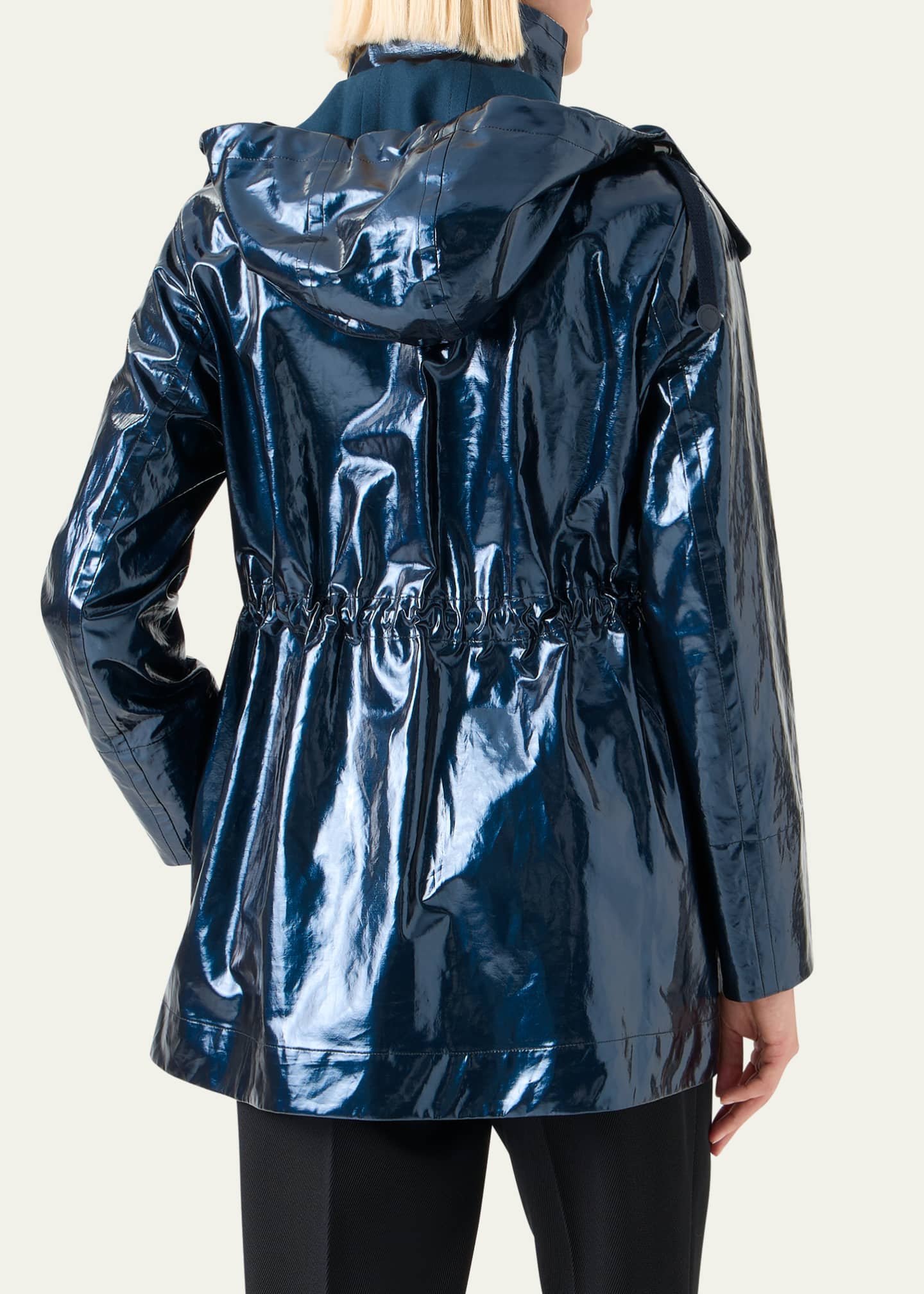 Akris punto Lacquered Short Parka Jacket - Bergdorf Goodman
