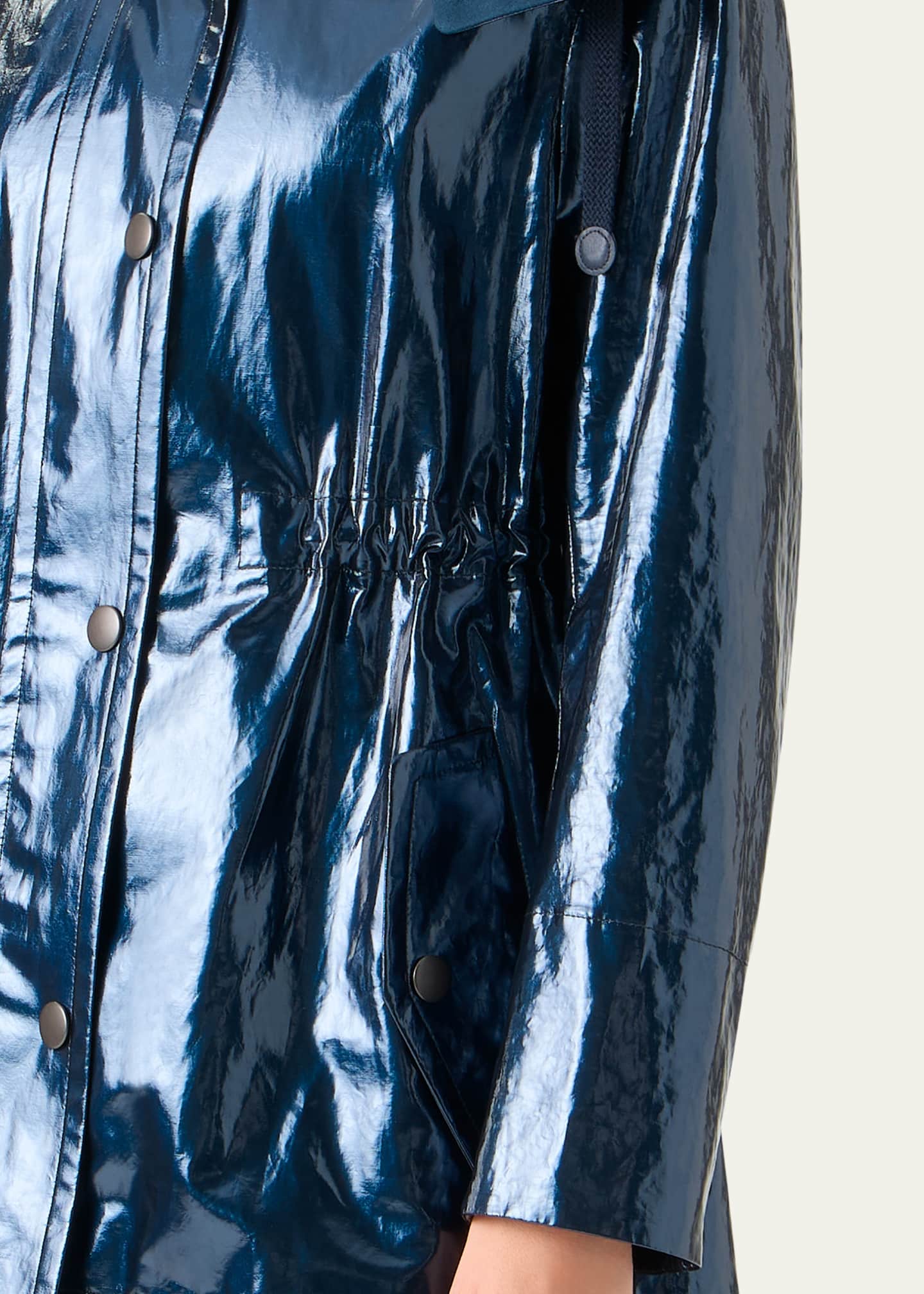 Akris punto Lacquered Short Parka Jacket - Bergdorf Goodman