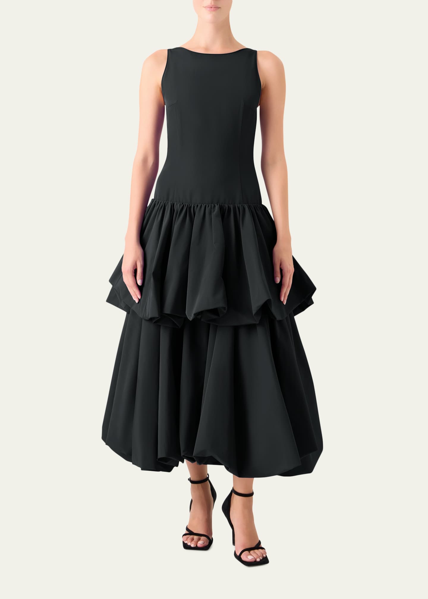 sachin and babi light blue dress Avec Les Filles Women's Faux-Leather Drop-Waist Maxi Dress main image 1