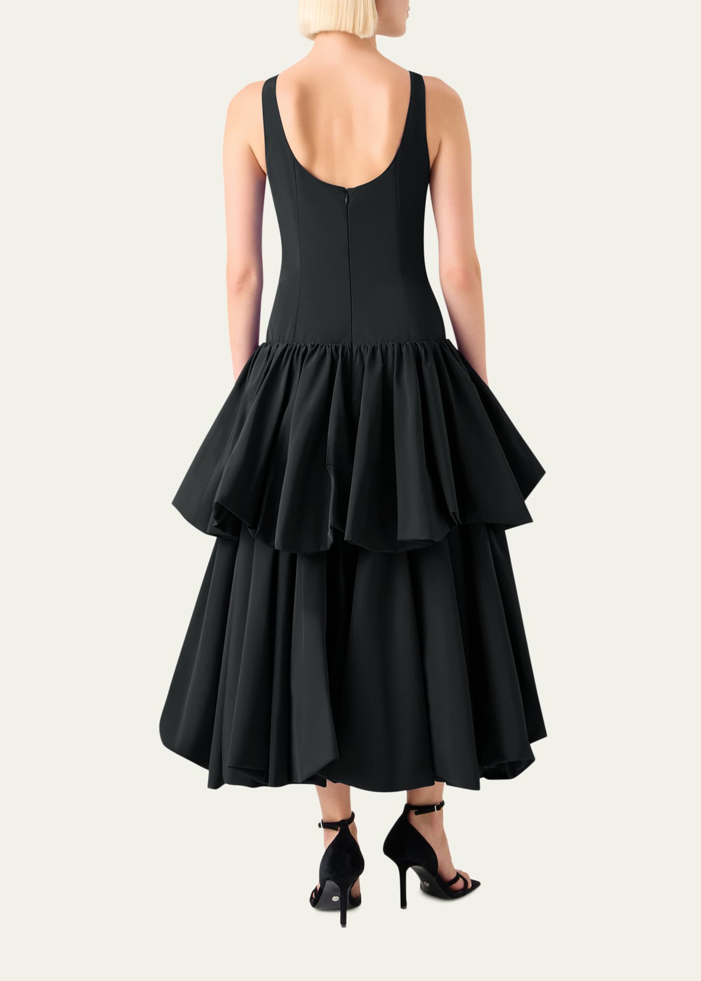 Akris punto Drop-Waist Ruffle Maxi Dress - Bergdorf Goodman