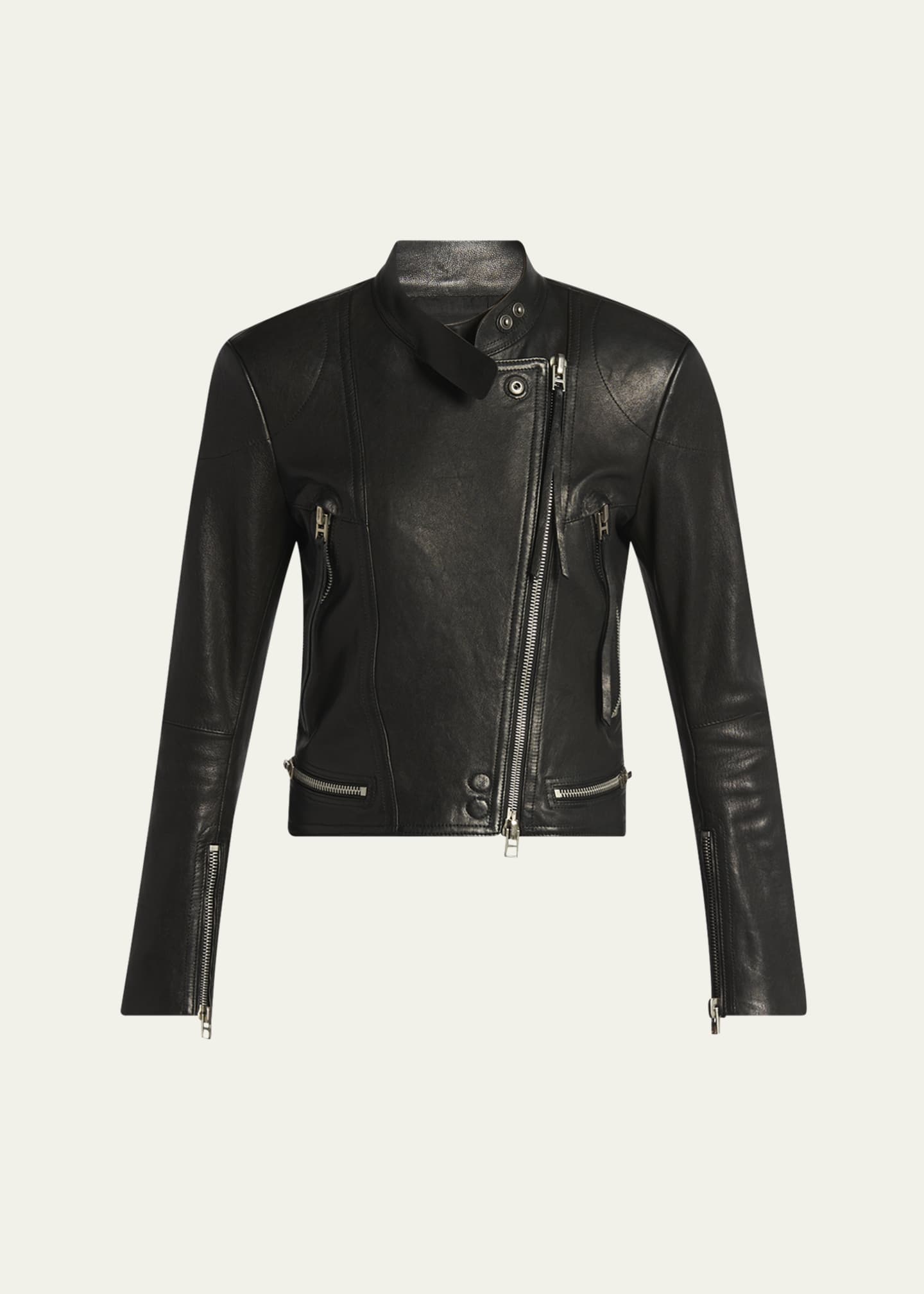 TOM FORD Leather Moto Jacket - Bergdorf Goodman
