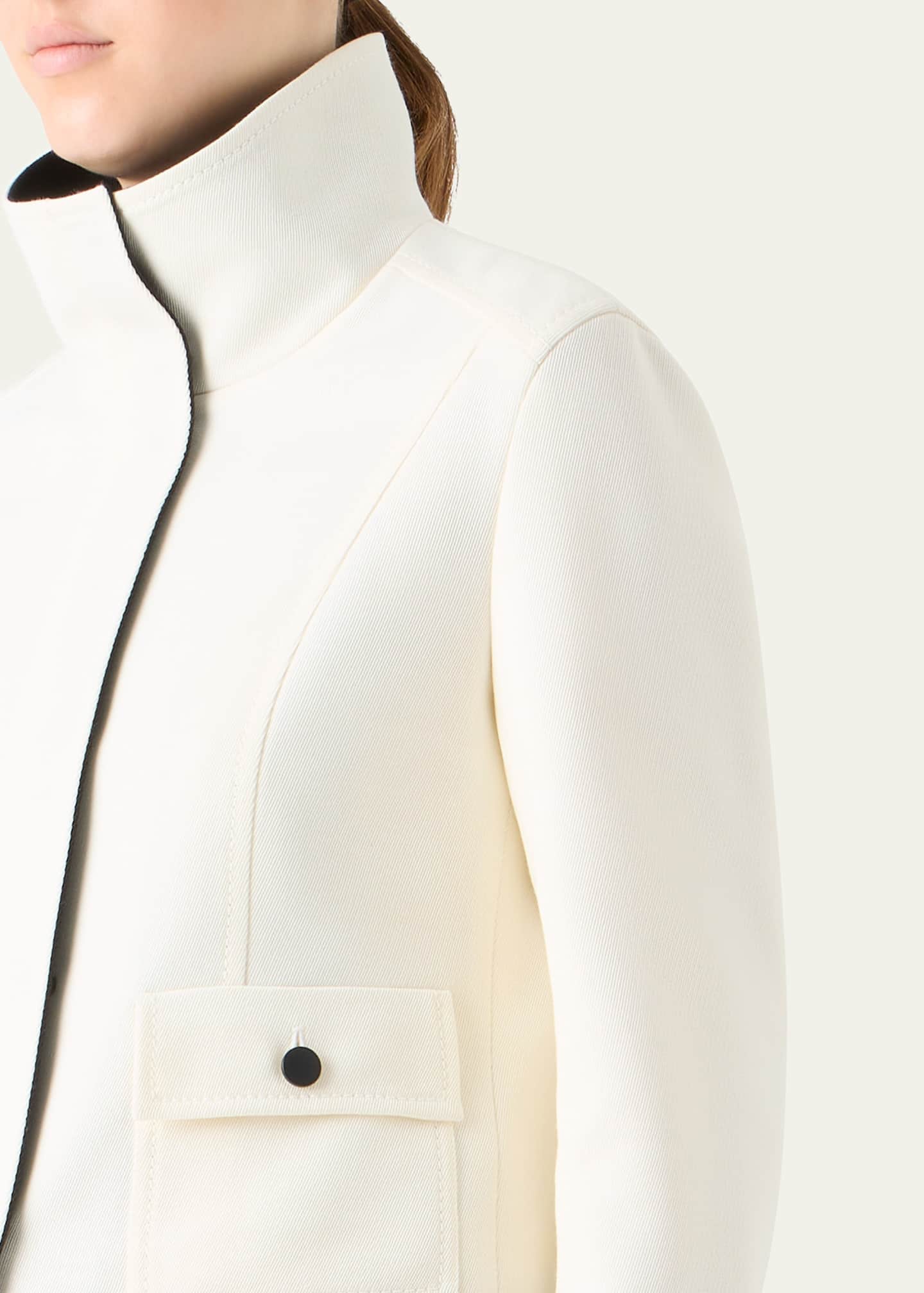 Akris punto Wool Tricotine Zip Jacket - Bergdorf Goodman