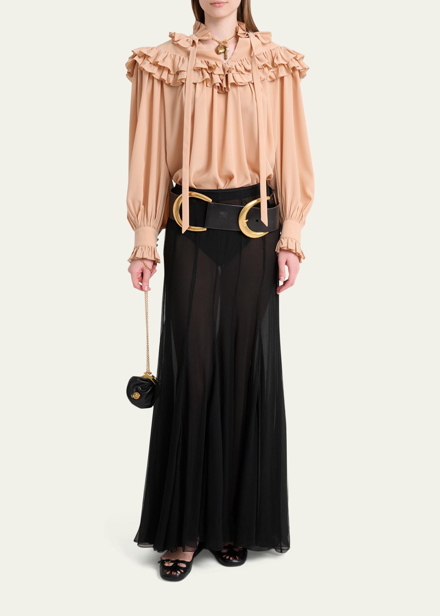 Chloe Paneled Sheer Silk Maxi Skirt - Bergdorf Goodman