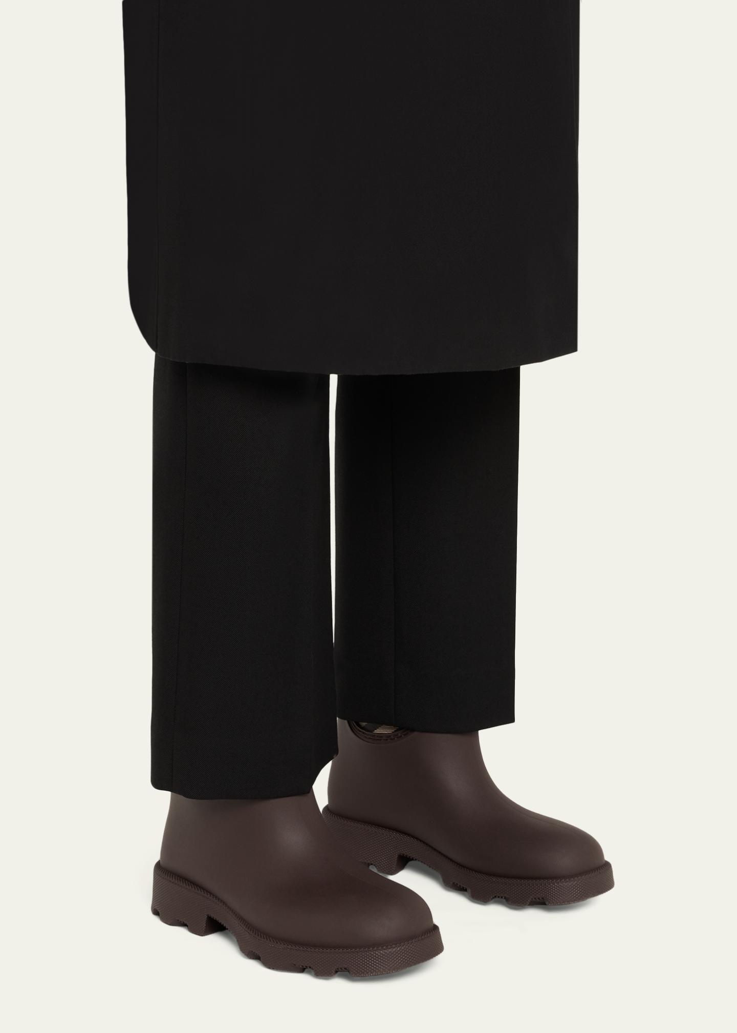 Burberry Rubber Marsh Stamp Check Rain Boots - Bergdorf Goodman