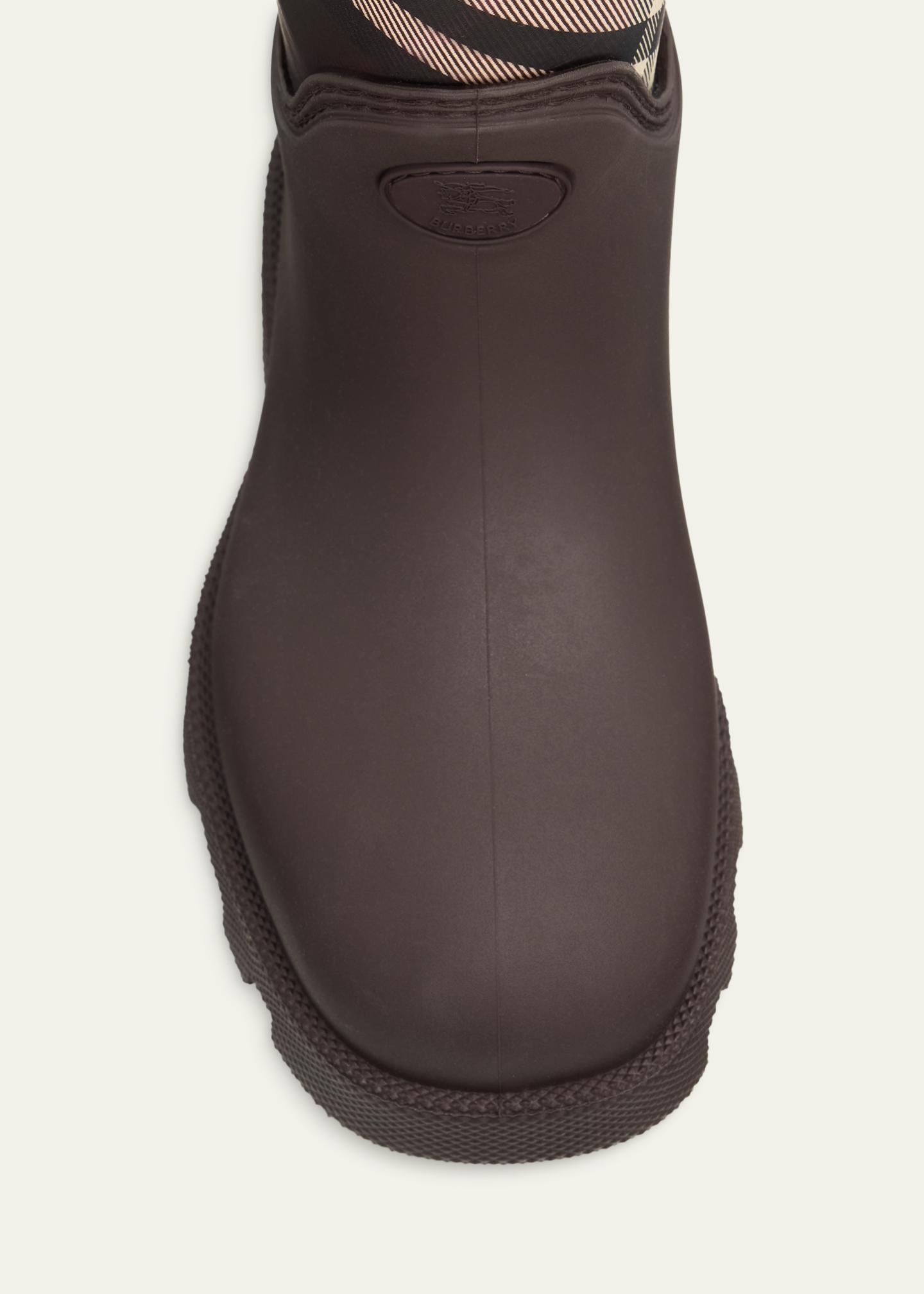 Burberry Rubber Marsh Stamp Check Rain Boots - Bergdorf Goodman