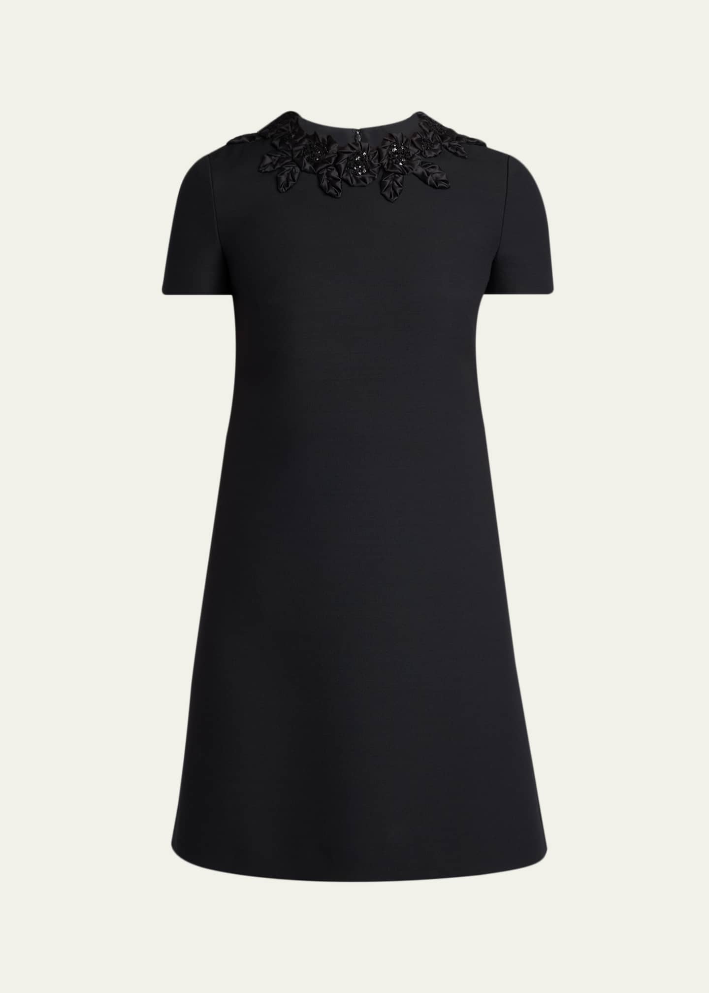 Valentino Garavani Rose Embroidered Short-Sleeve Mini Dress - Bergdorf  Goodman