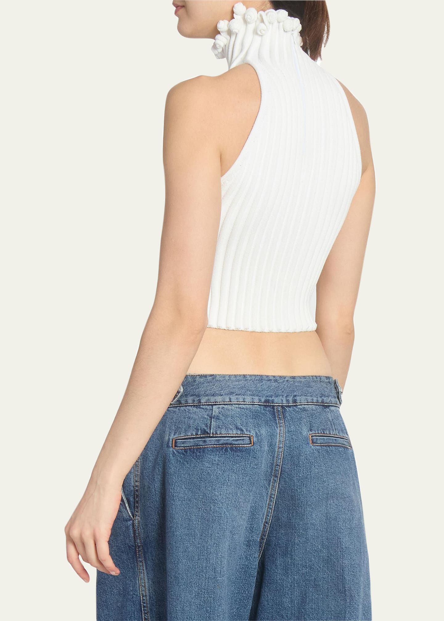 Alaa Viscose Halter Women Top - White