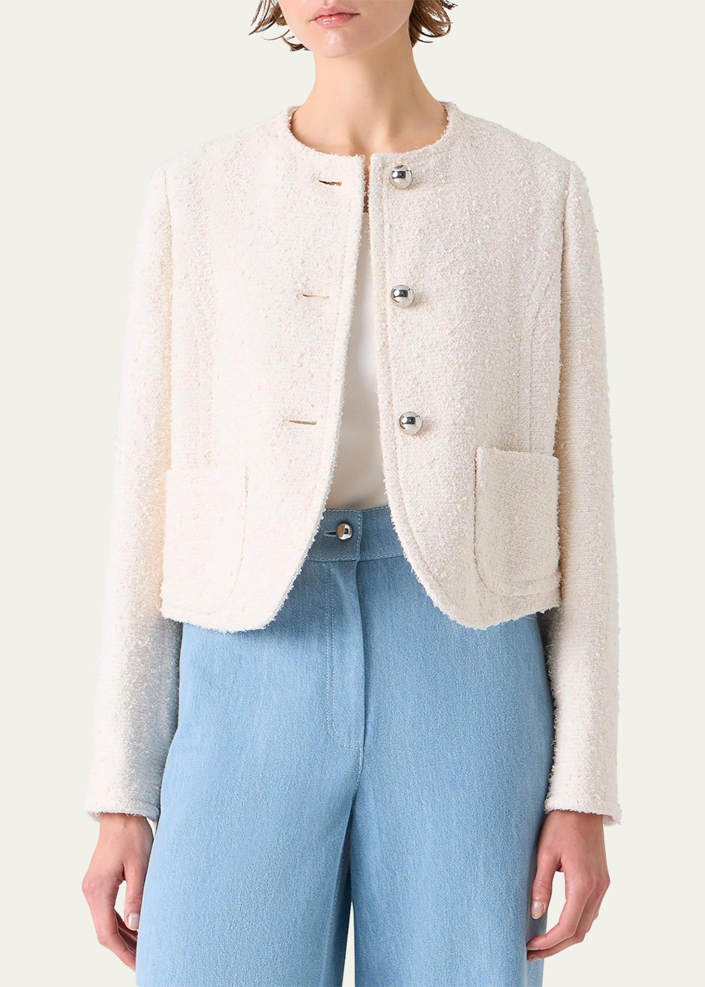 Akris punto Summer Boucle Single-Breasted Jacket - Bergdorf Goodman