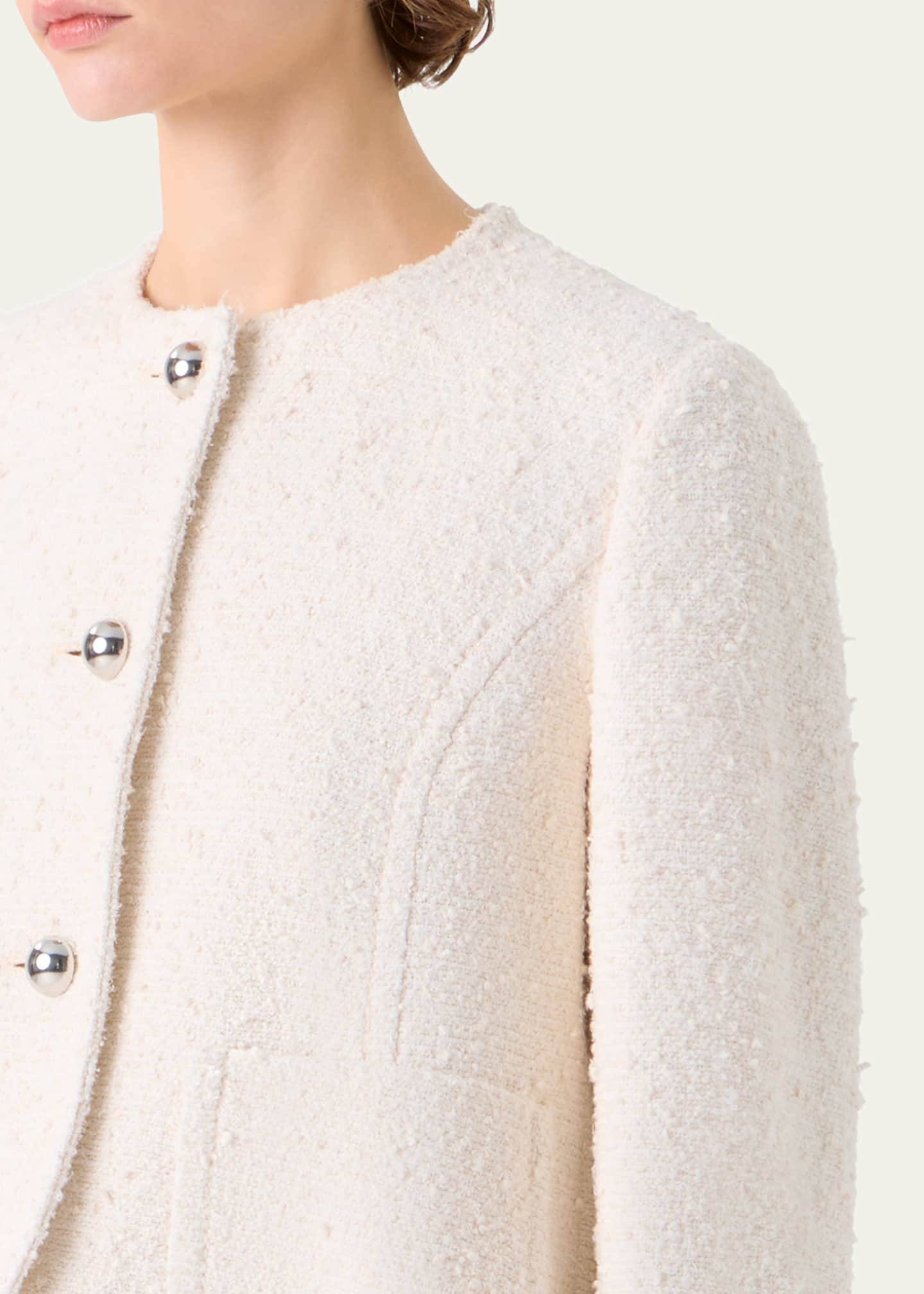 Akris punto Summer Boucle Single-Breasted Jacket - Bergdorf Goodman