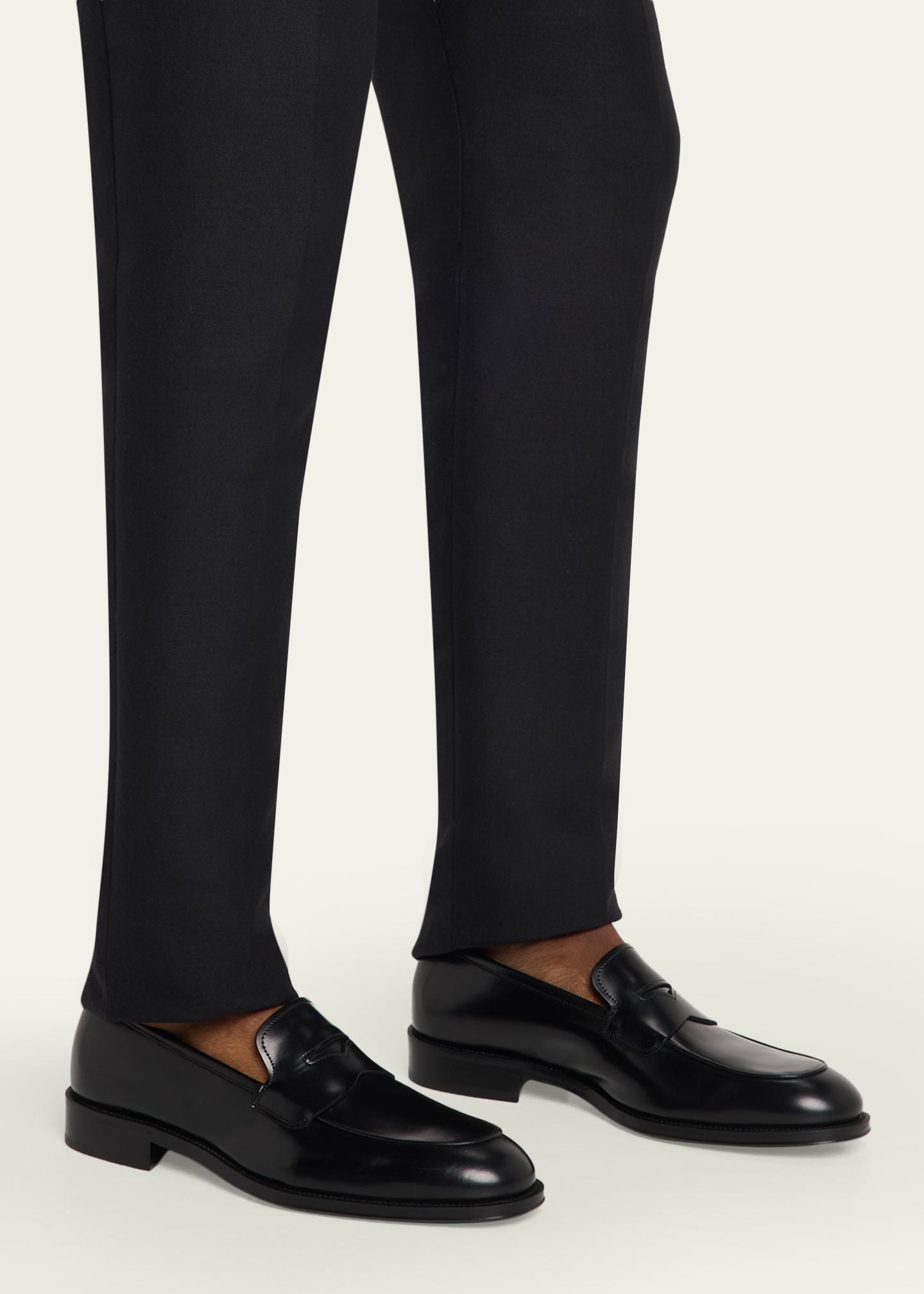 Ferragamo Black Leather Men\'s Penny Loafers Ferragamo Men main image 3
