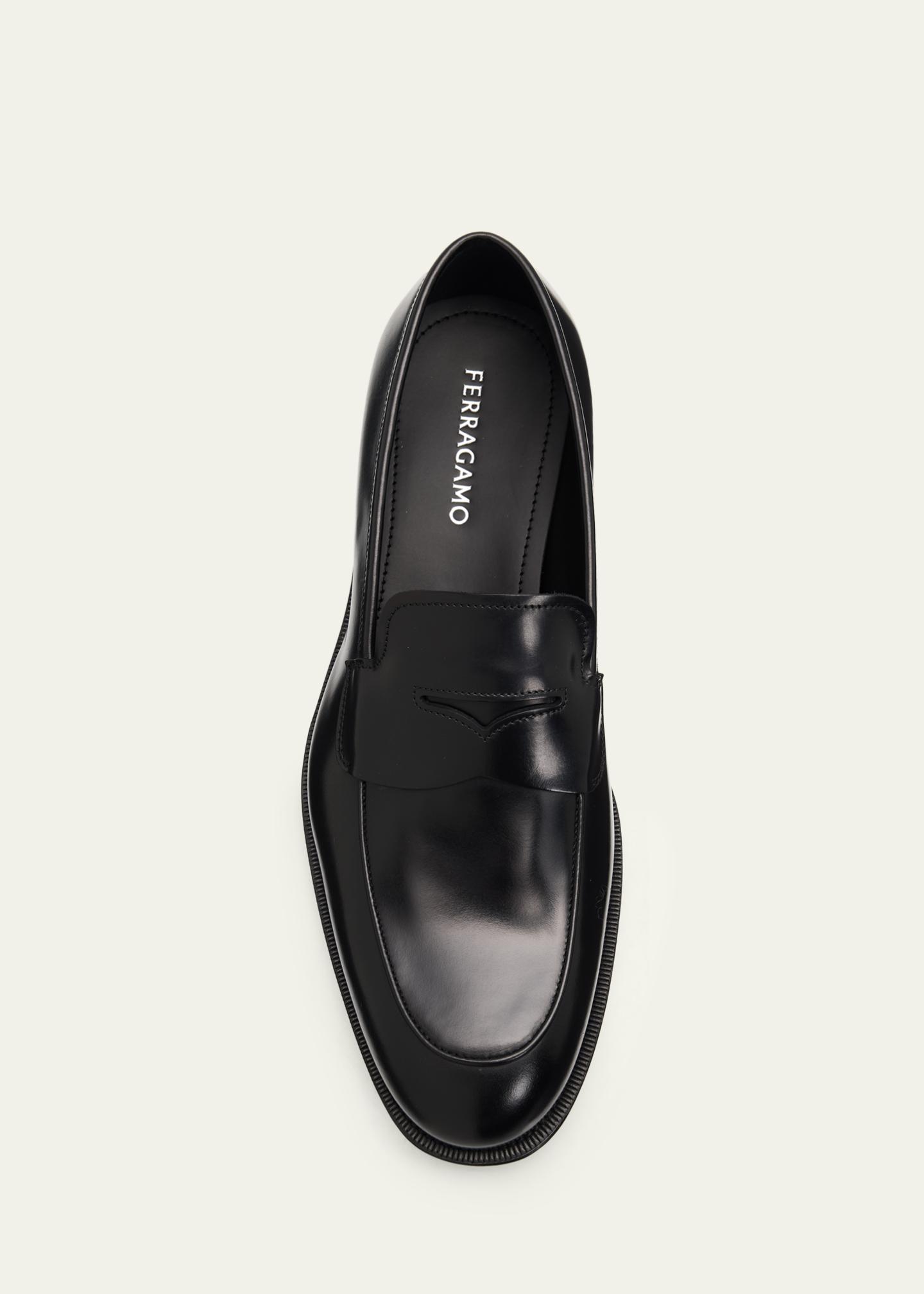 Ferragamo Black Leather Men\'s Penny Loafers Ferragamo Men main image 2