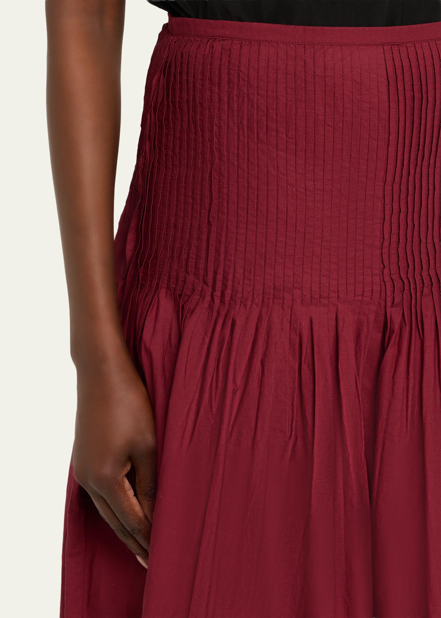 Ciao Lucia Rosa Pleated Drop-Waist Midi Skirt - Bergdorf Goodman