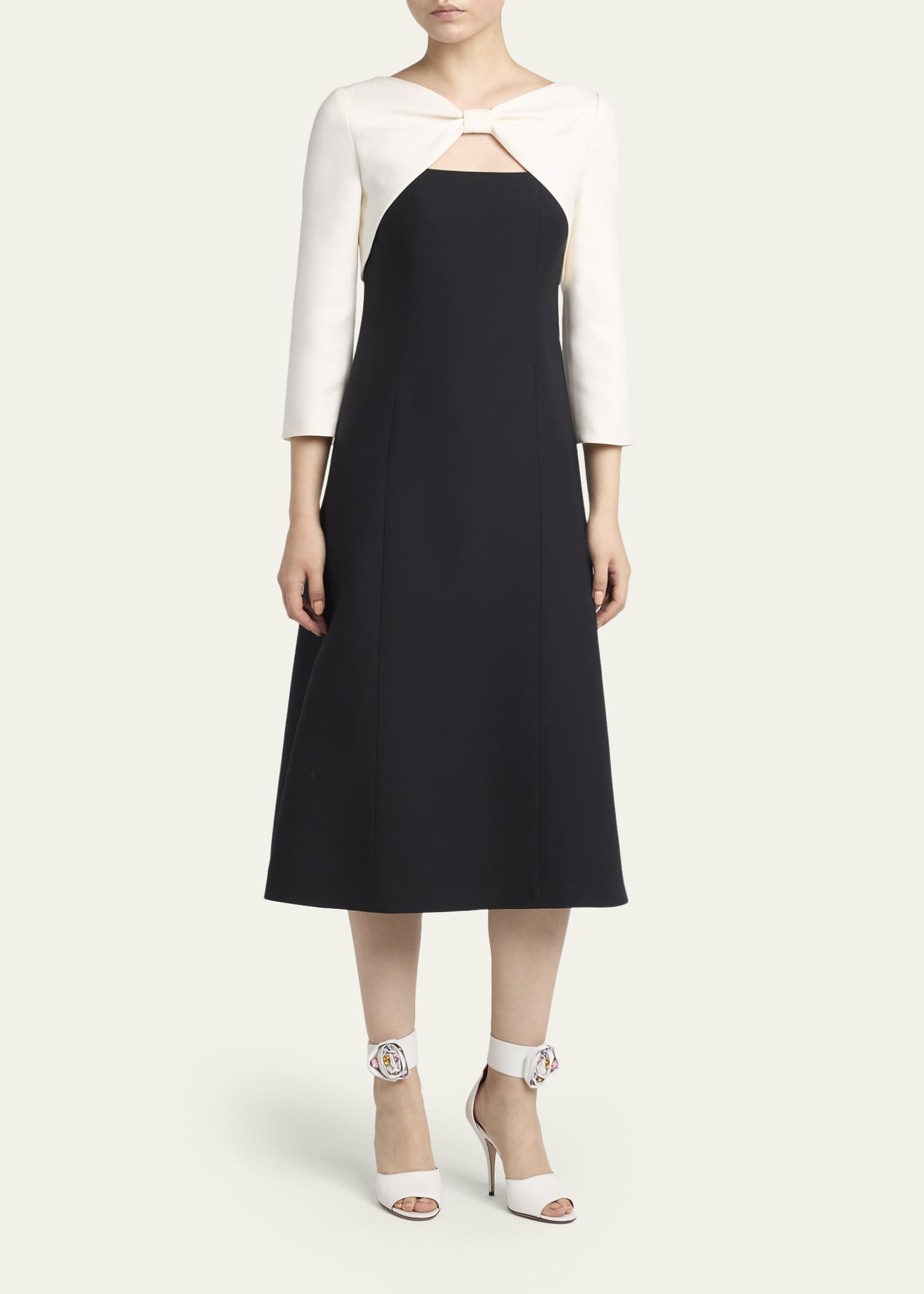 angelina midi dress - blue/choc stripe Zoe Coastal Blue Stripe Midi Dress