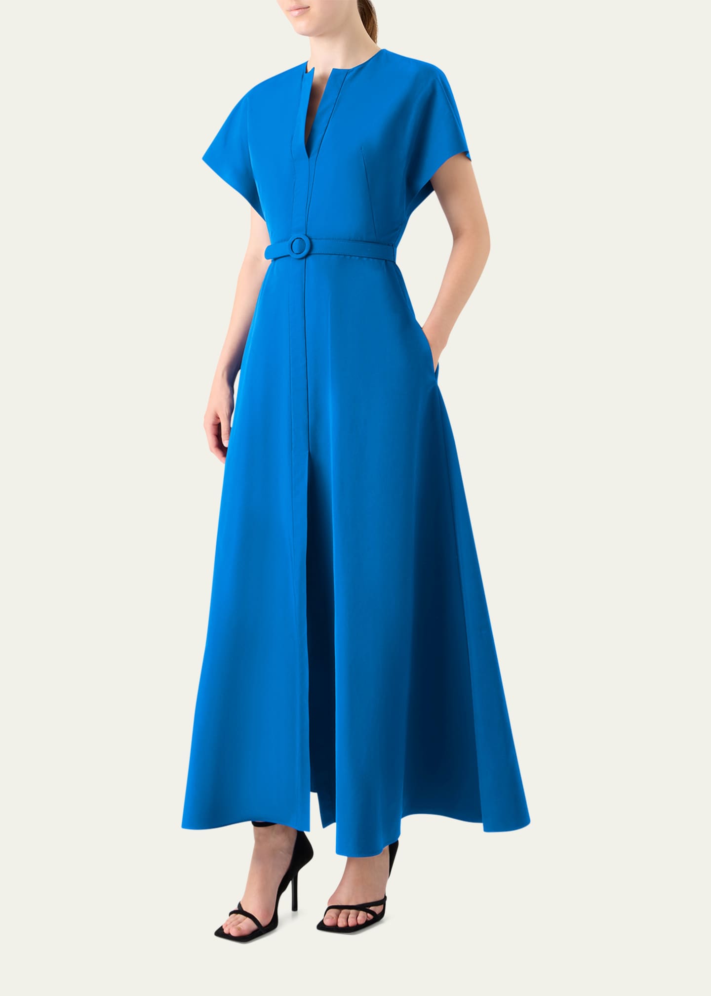 knee length dresses for ladies Fitted Jersey Midi Dress by Akris Punto main image 1