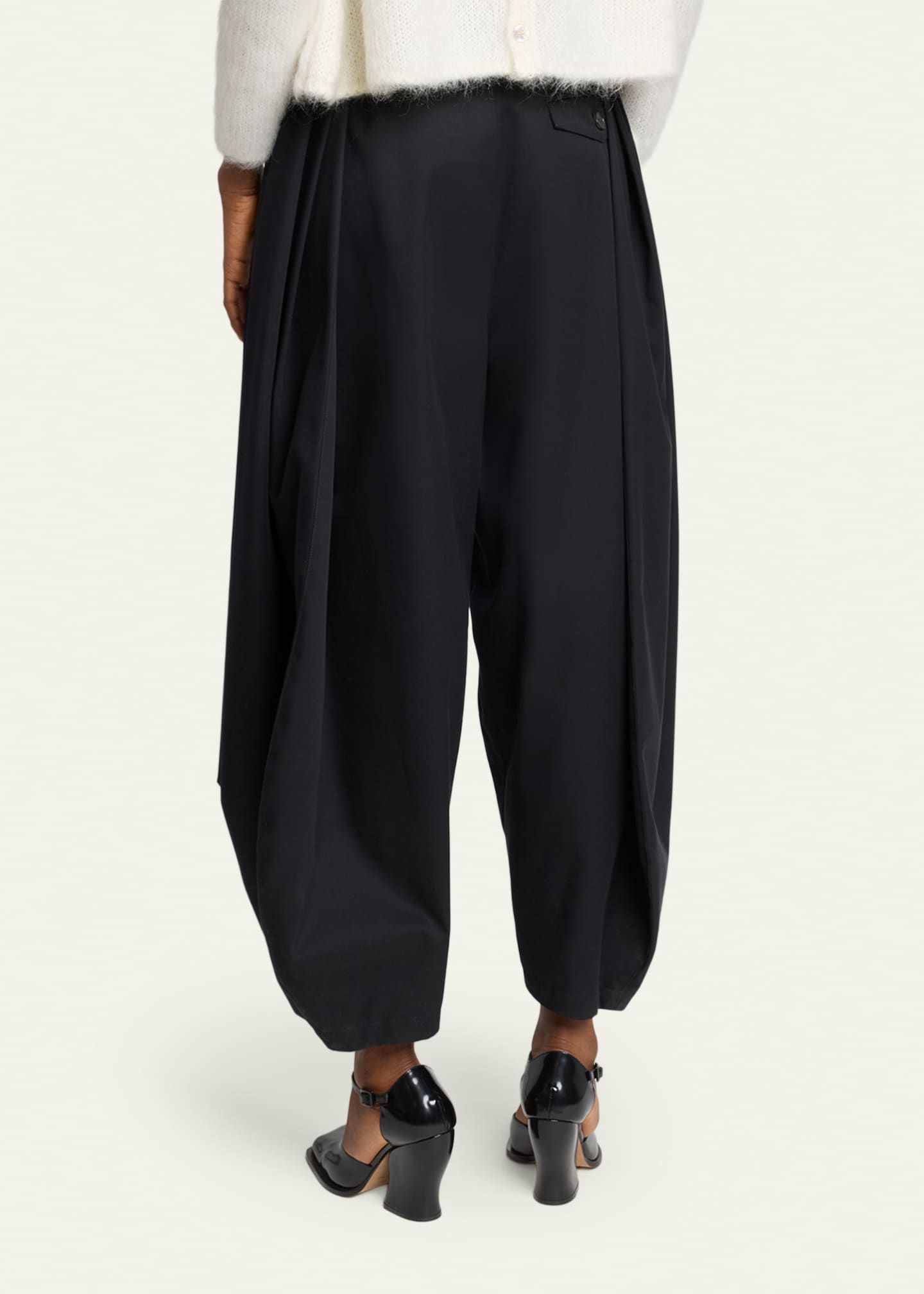Balloon Wide-Leg Crop Trousers