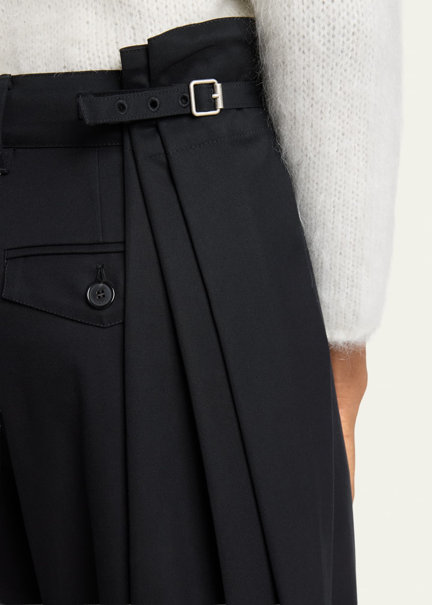 Balloon Wide-Leg Crop Trousers